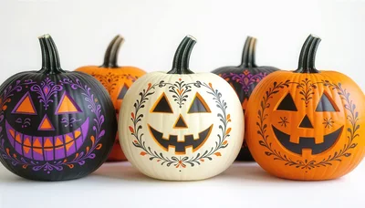 Decorative Halloween Jack O Lantern Pumpkins