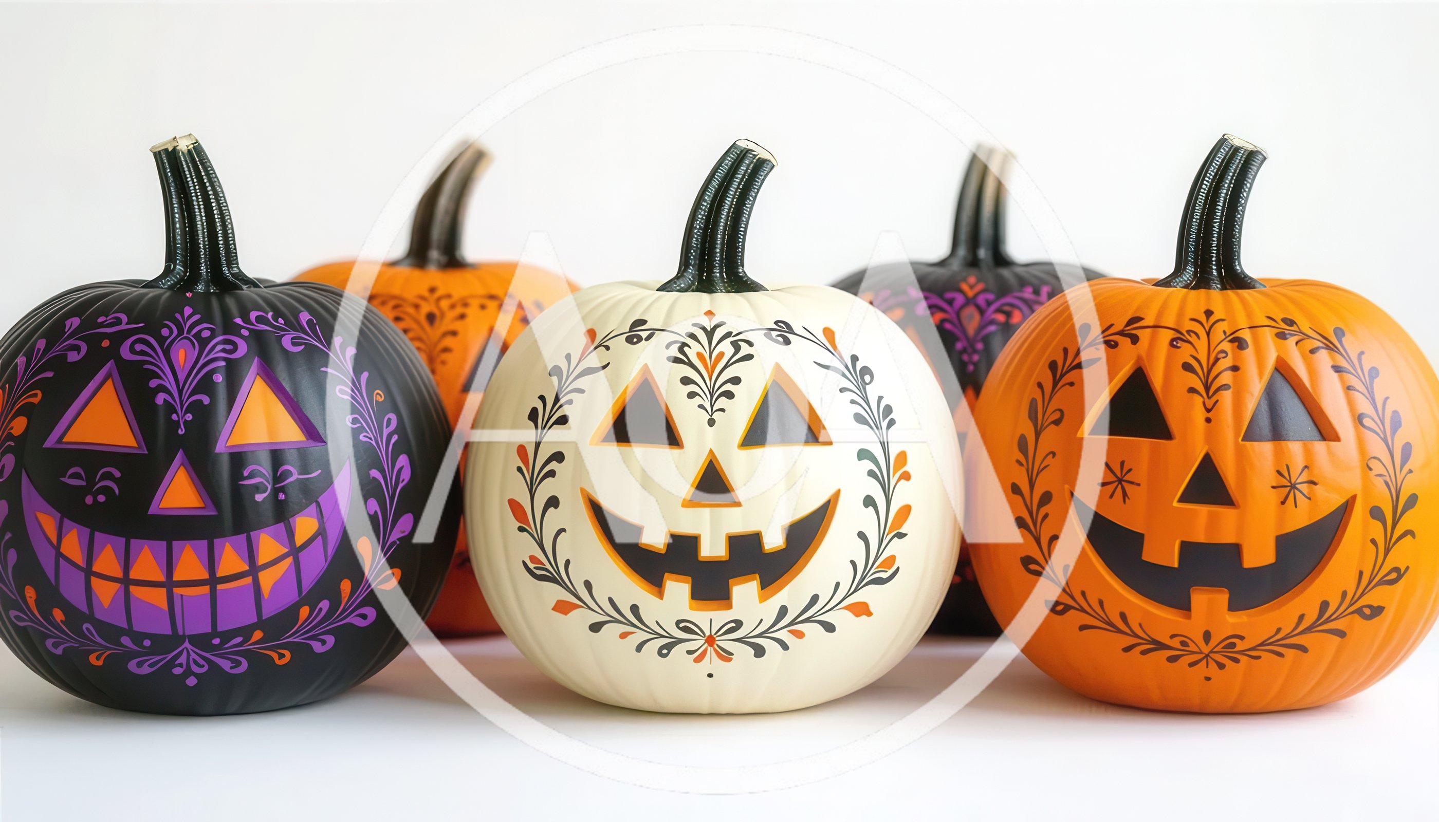 Decorative Halloween Jack O Lantern Pumpkins