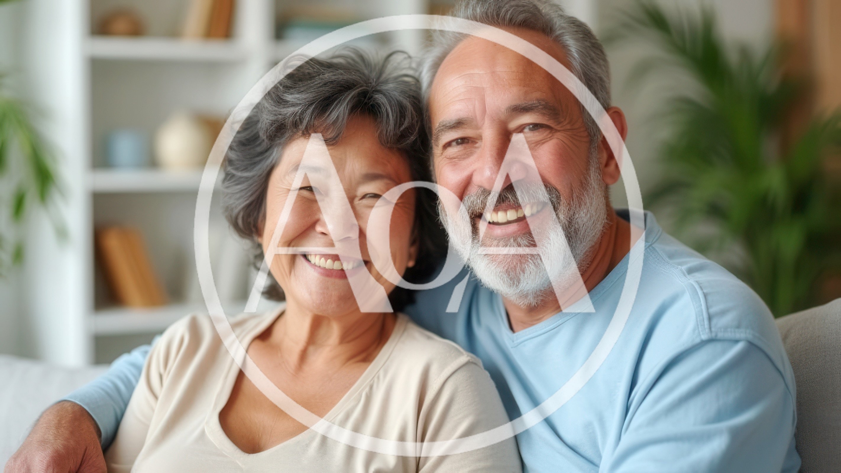 Happy Senior Couple Smiling Together At Home