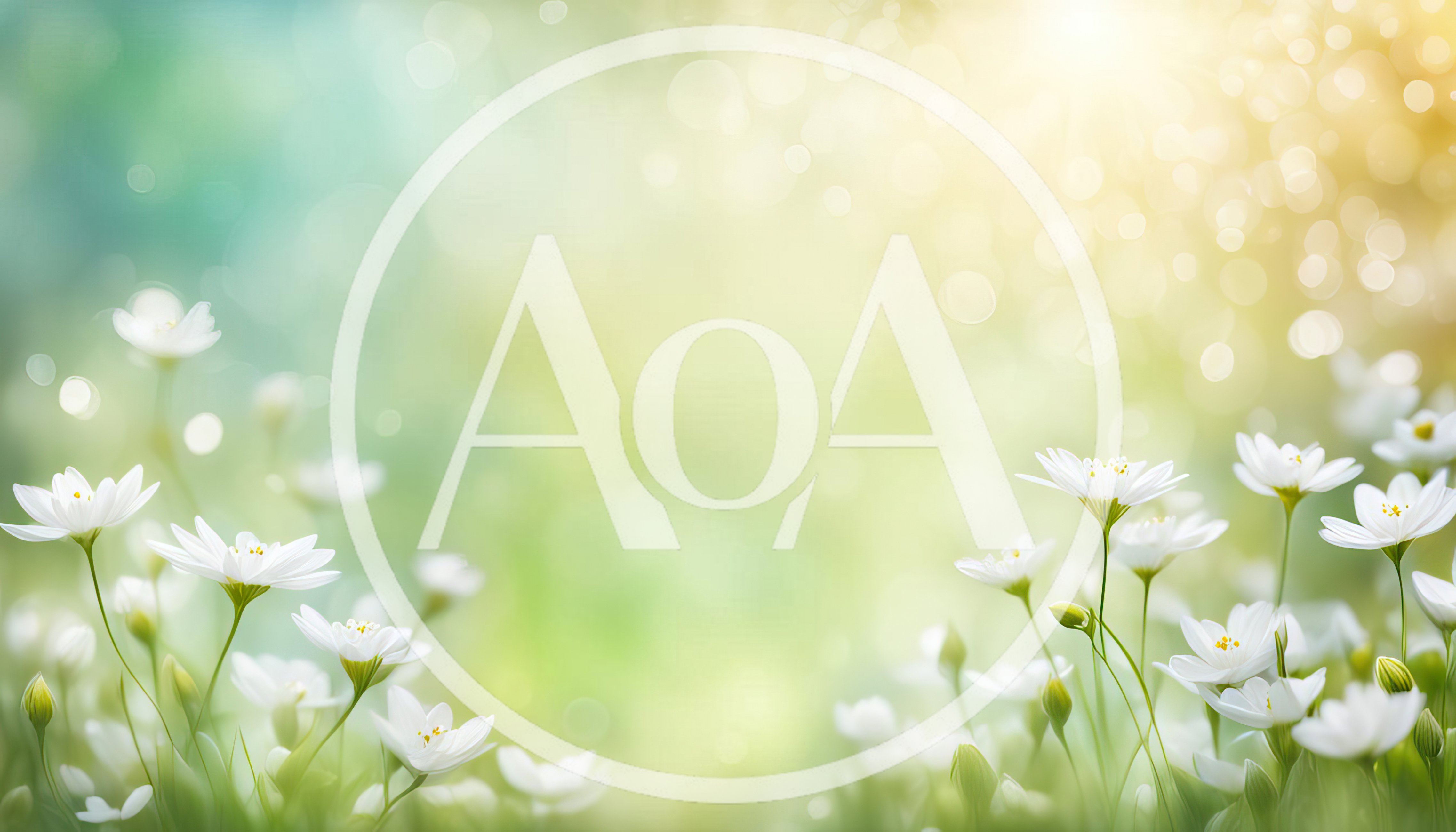 White Star Flowers in a Sunlit Spring Meadow