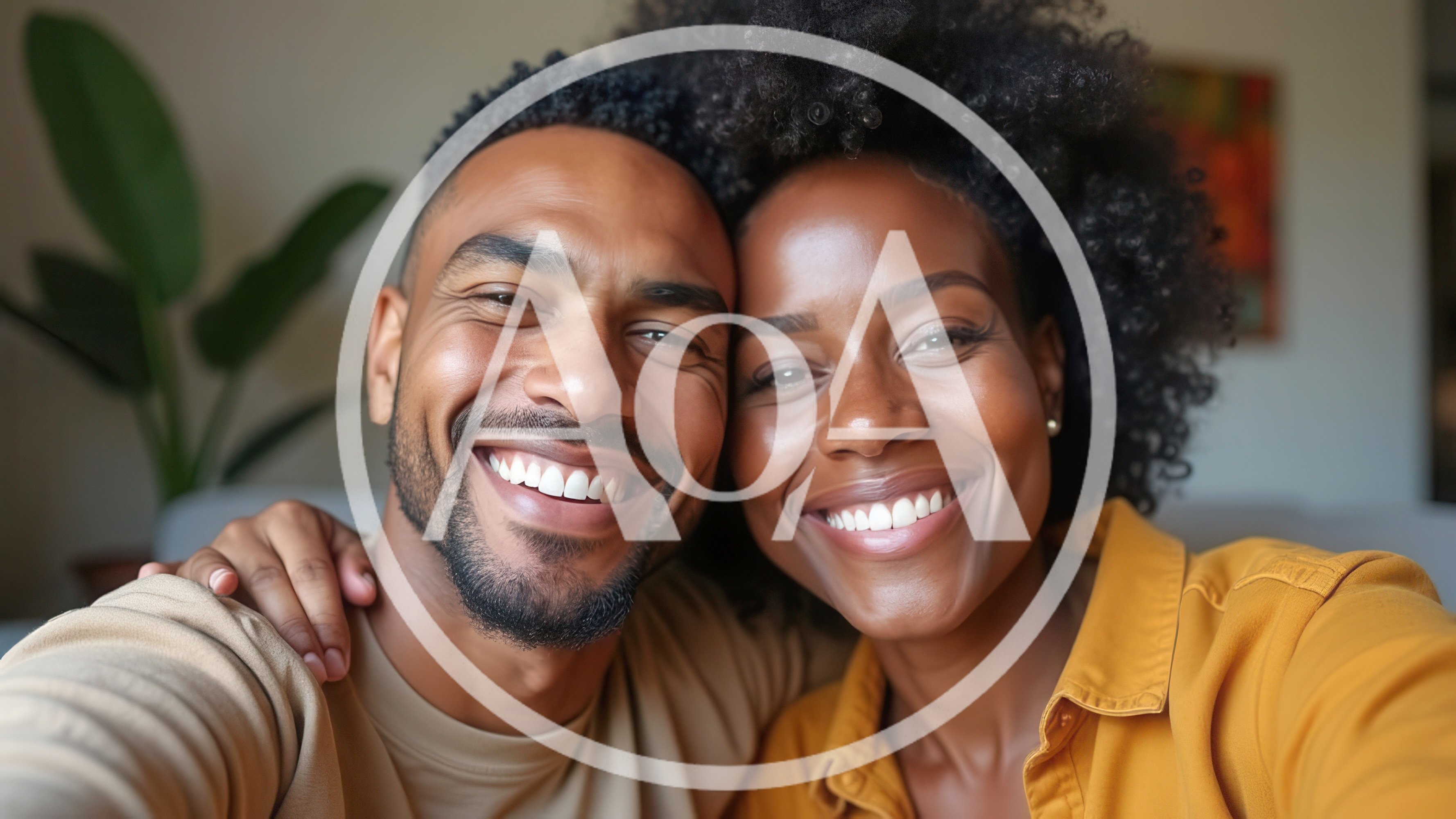 Happy Couple Taking A Selfie Together At Home