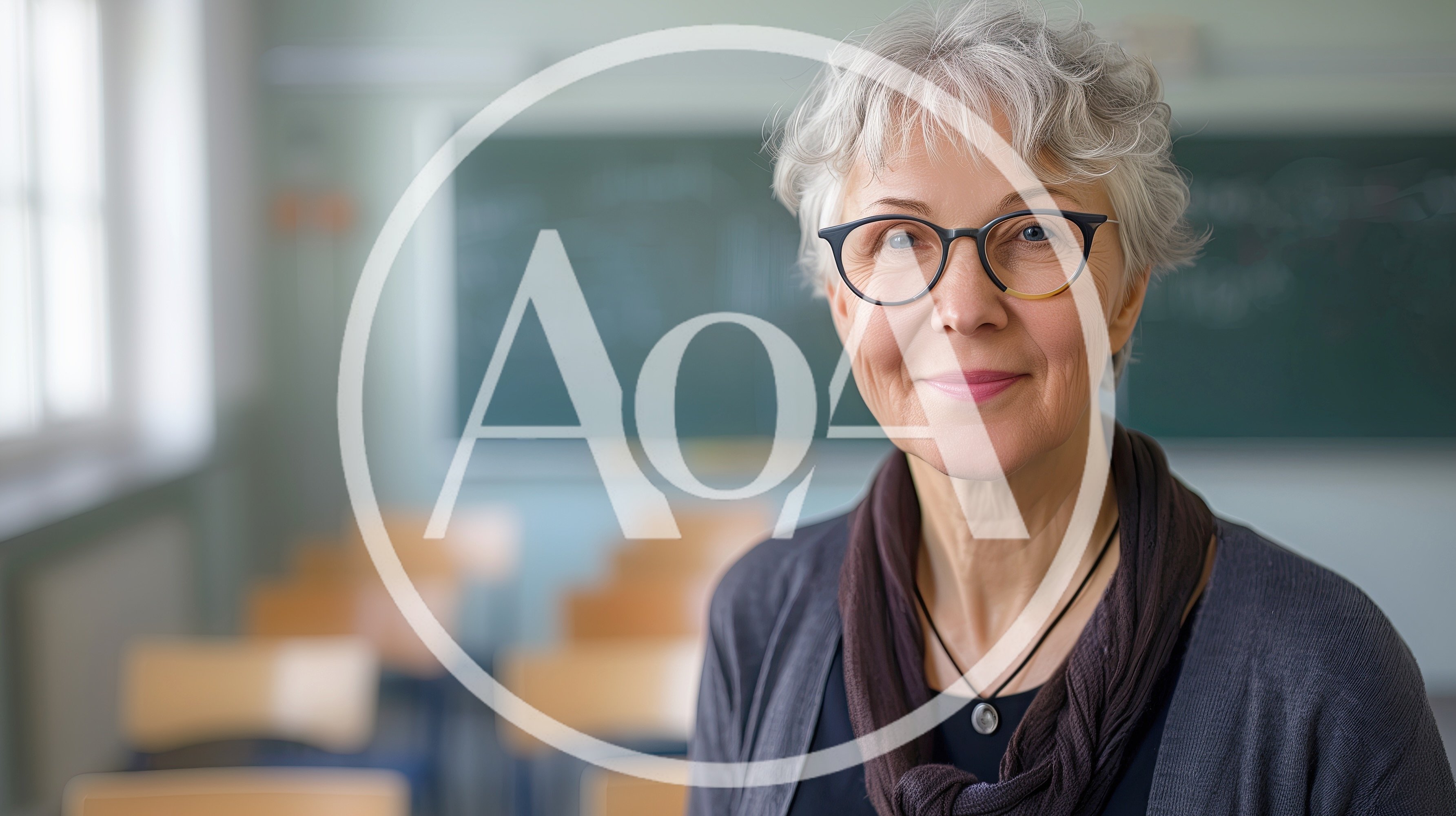 Portrait Of A Mature Female Teacher In A Classroom