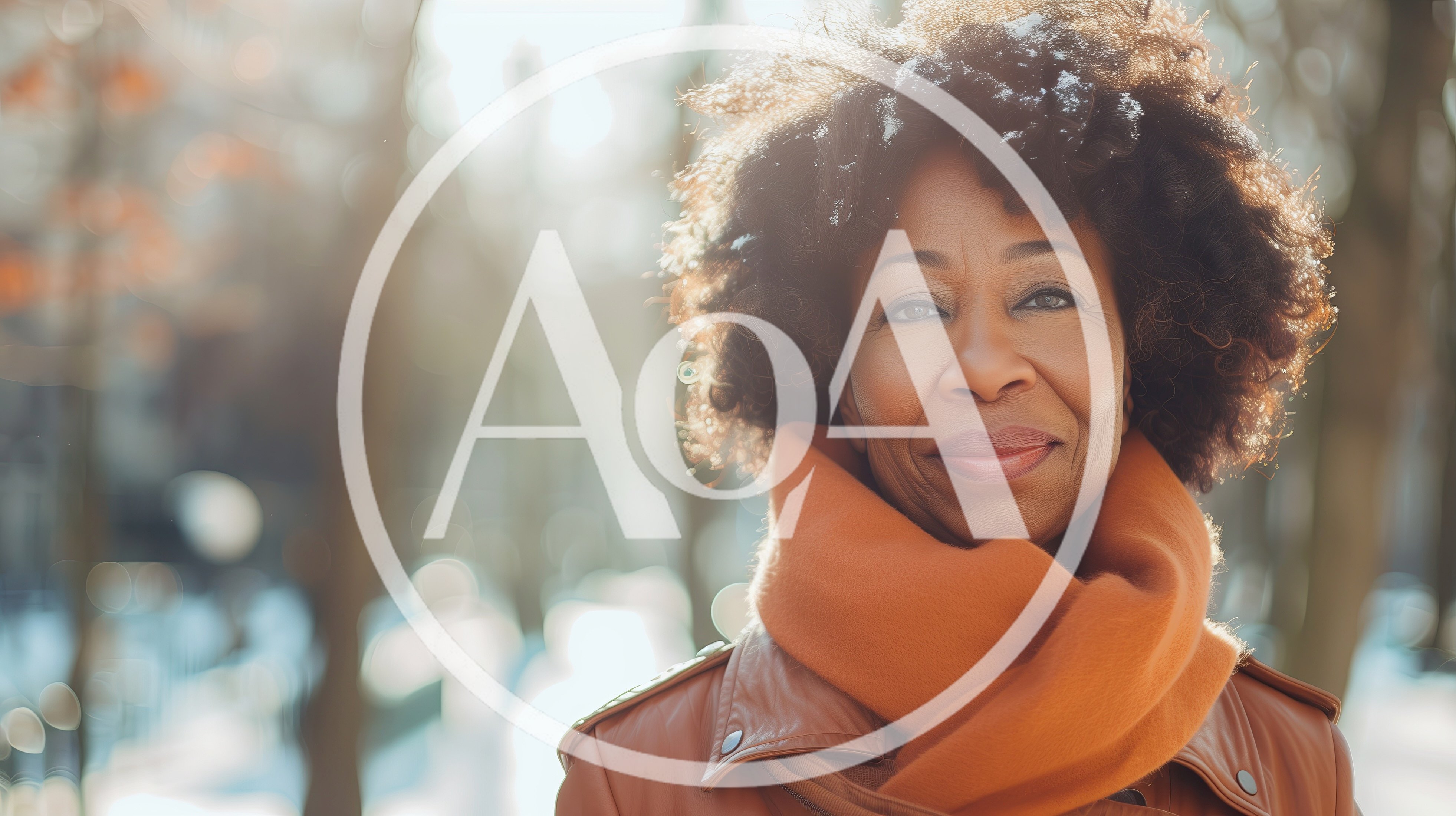 Portrait Of A Mature Black Woman In Winter