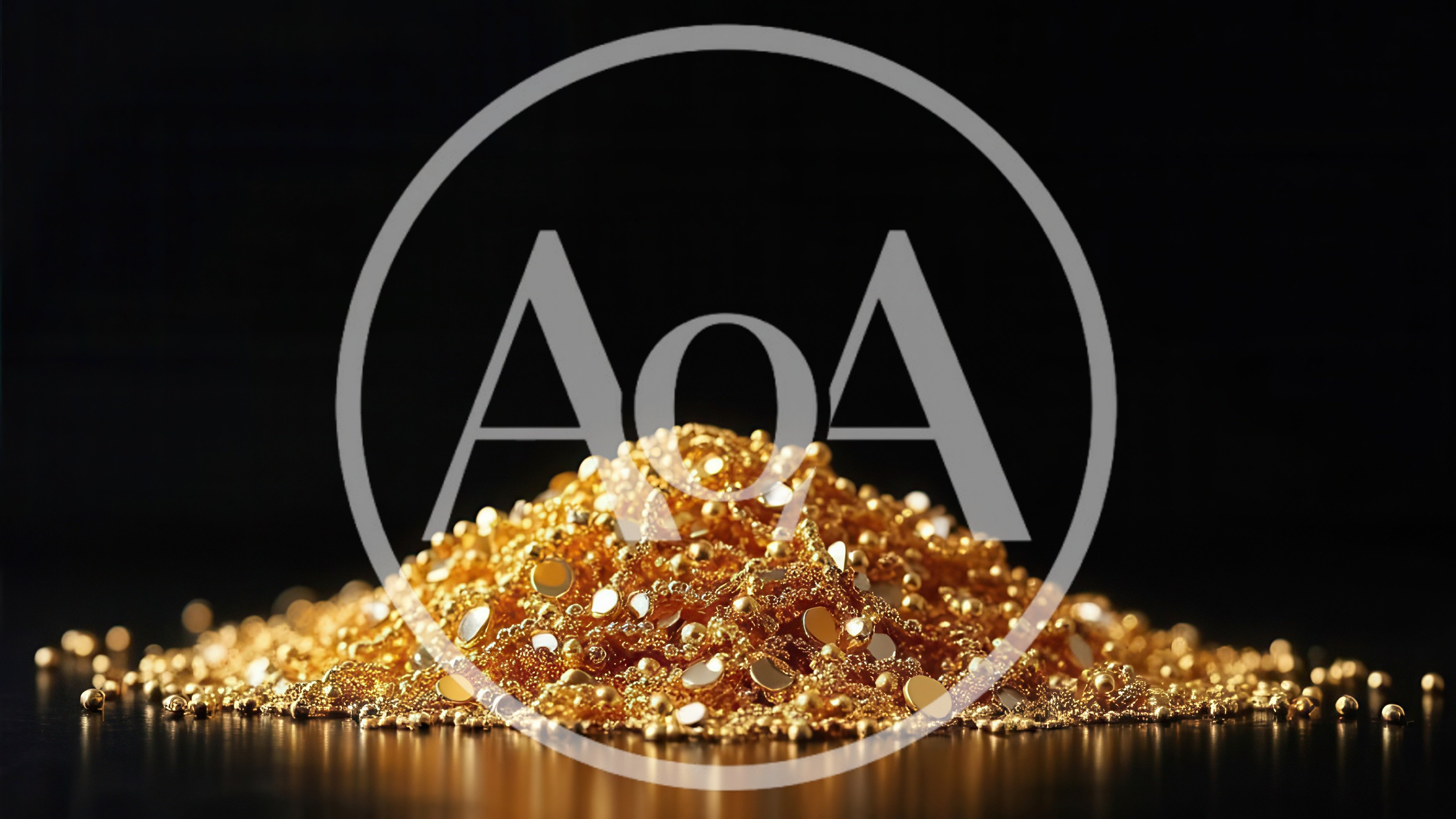 Pile Of Shiny Gold Beads And Sequins