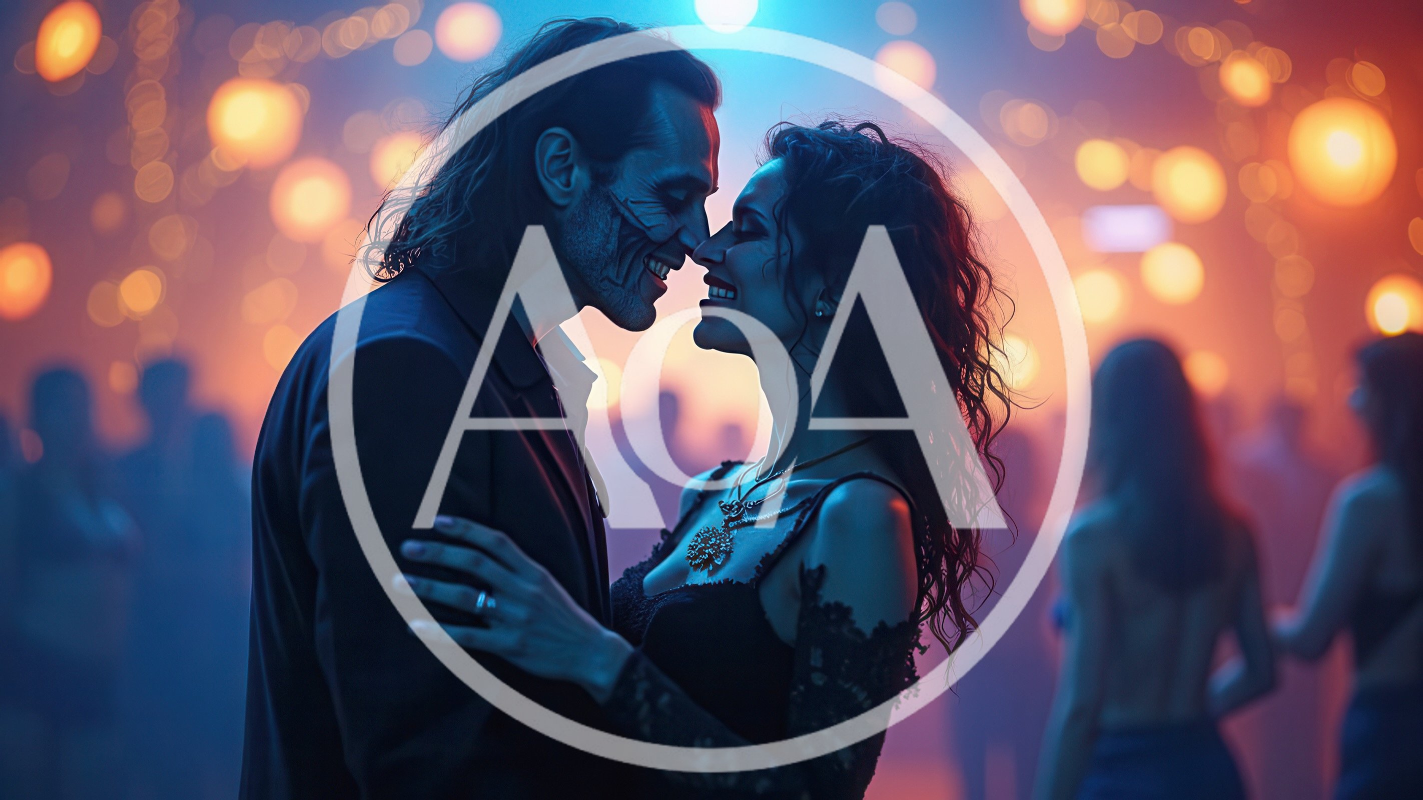 Couple Dancing Closely at a Nightclub Party