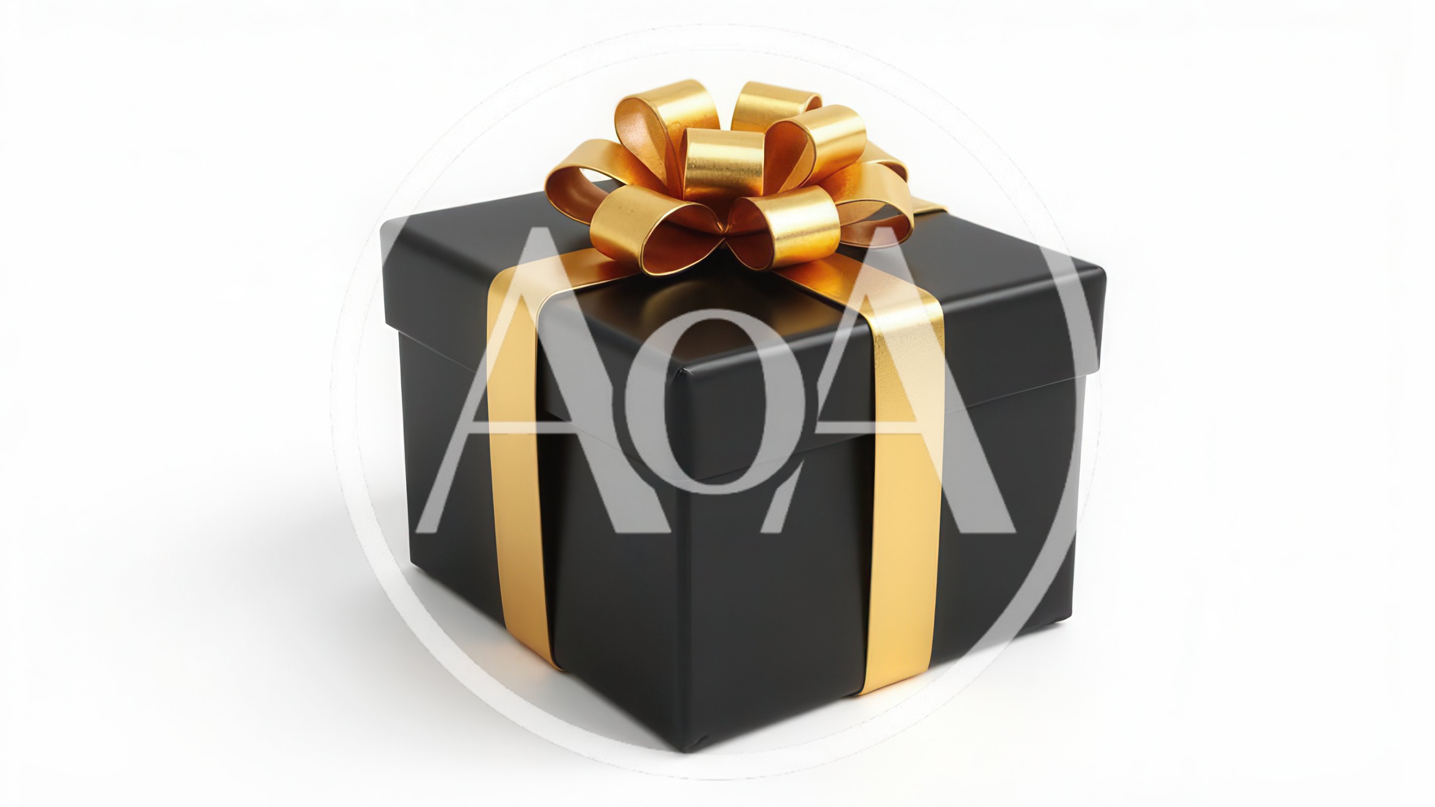 Black Gift Box With Gold Ribbon