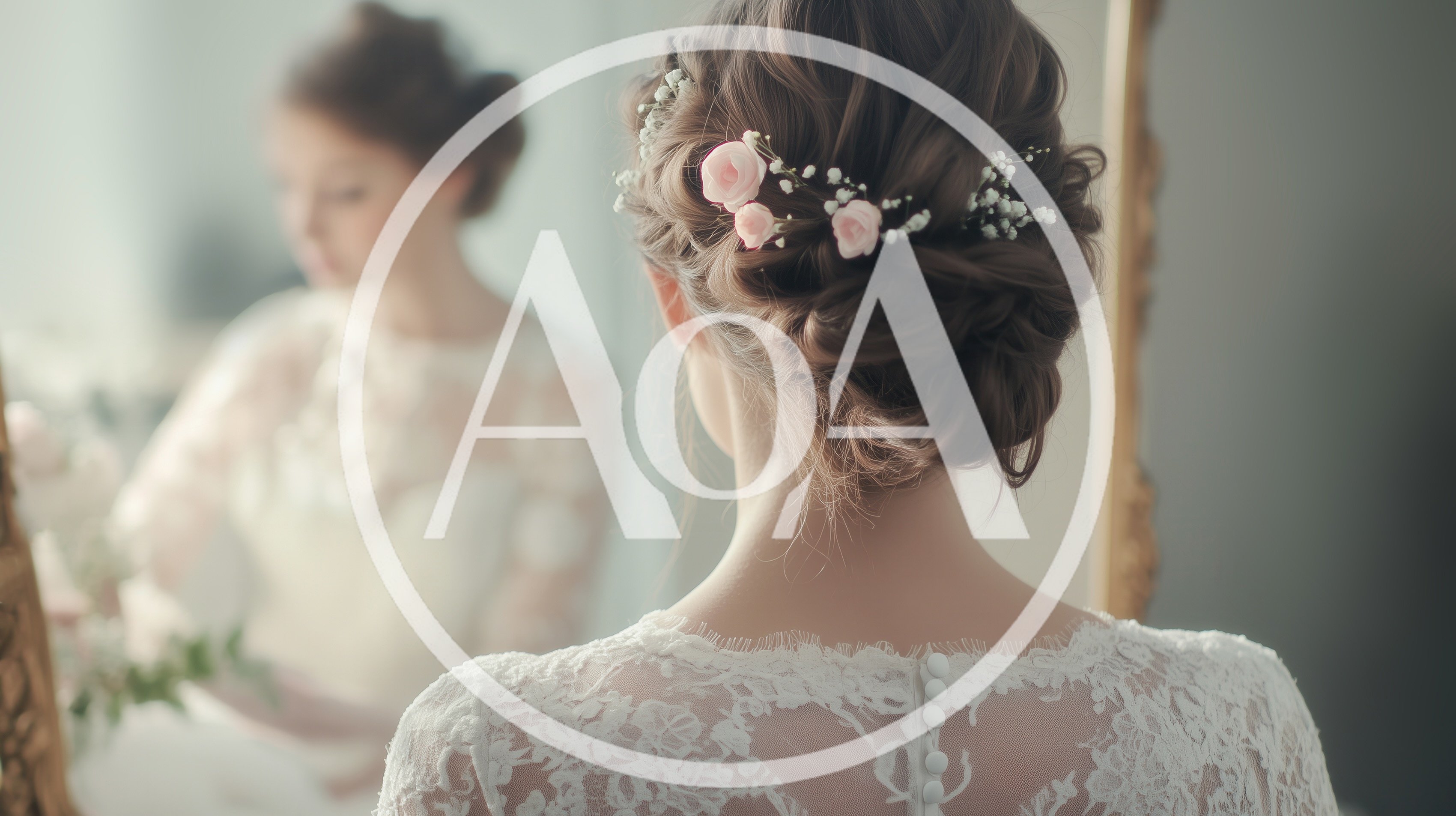 Bride Looking At Her Reflection In A Mirror