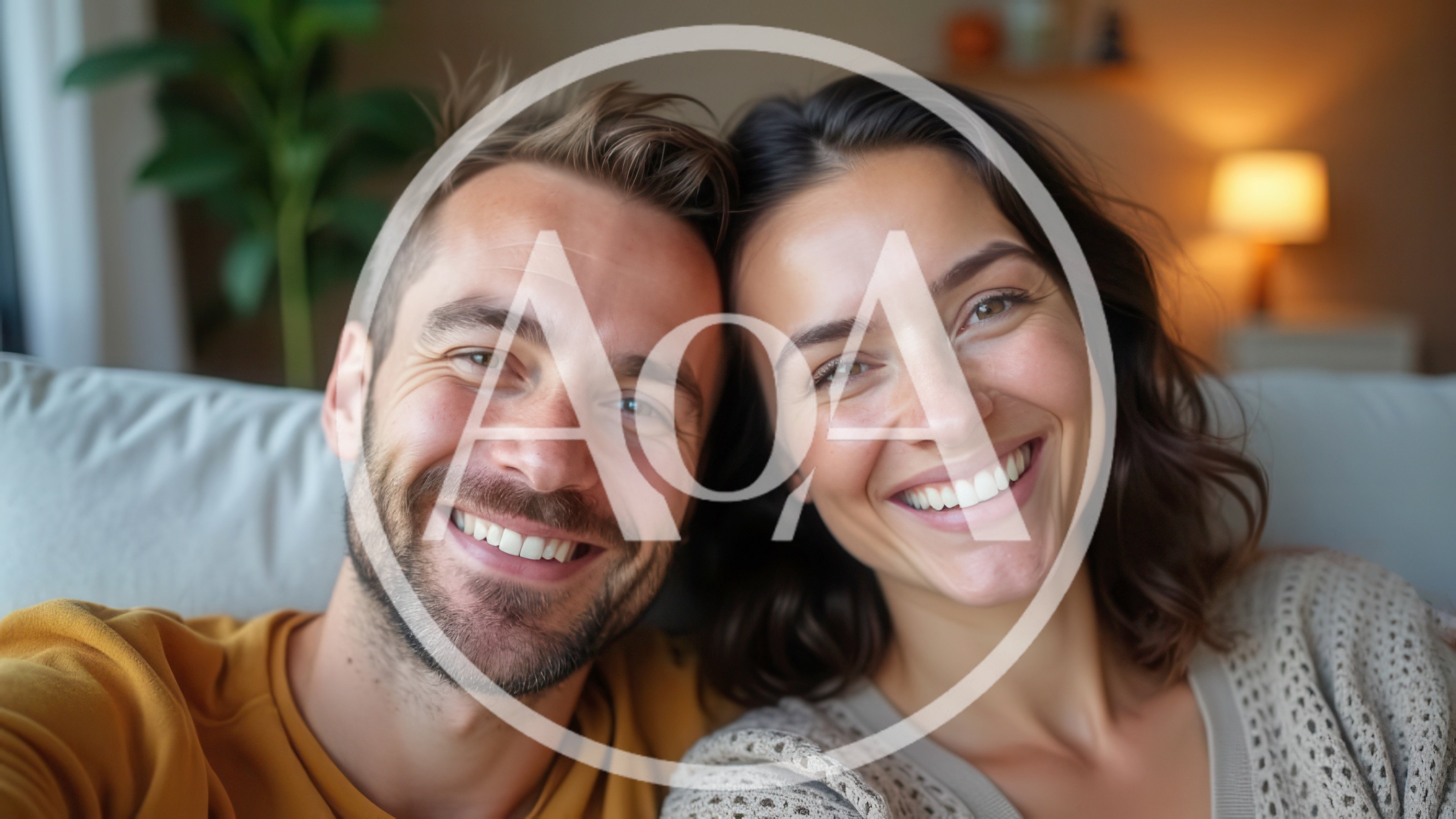 Happy Couple Taking A Selfie At Home