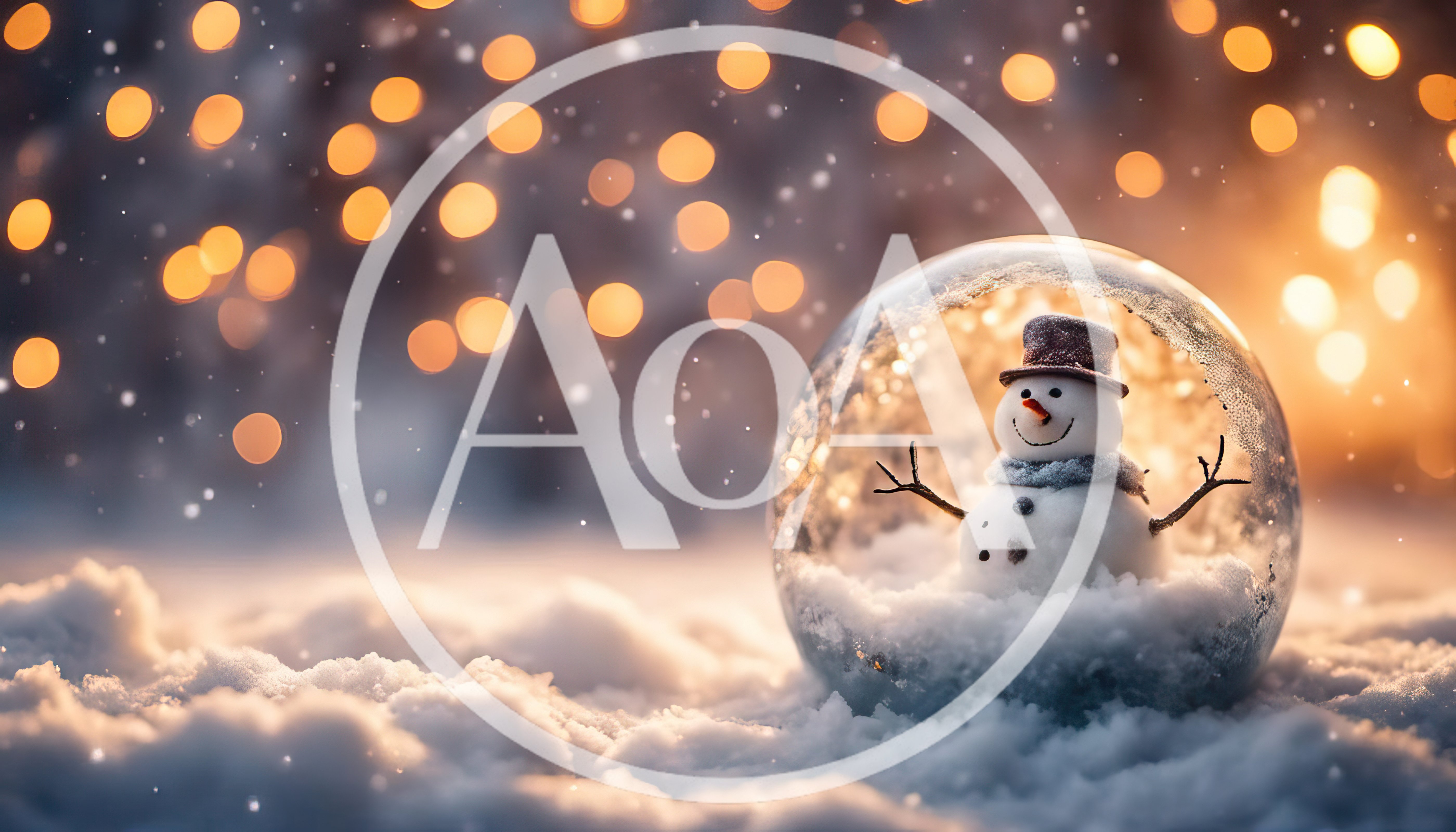 Snowman Inside A Glass Snow Globe