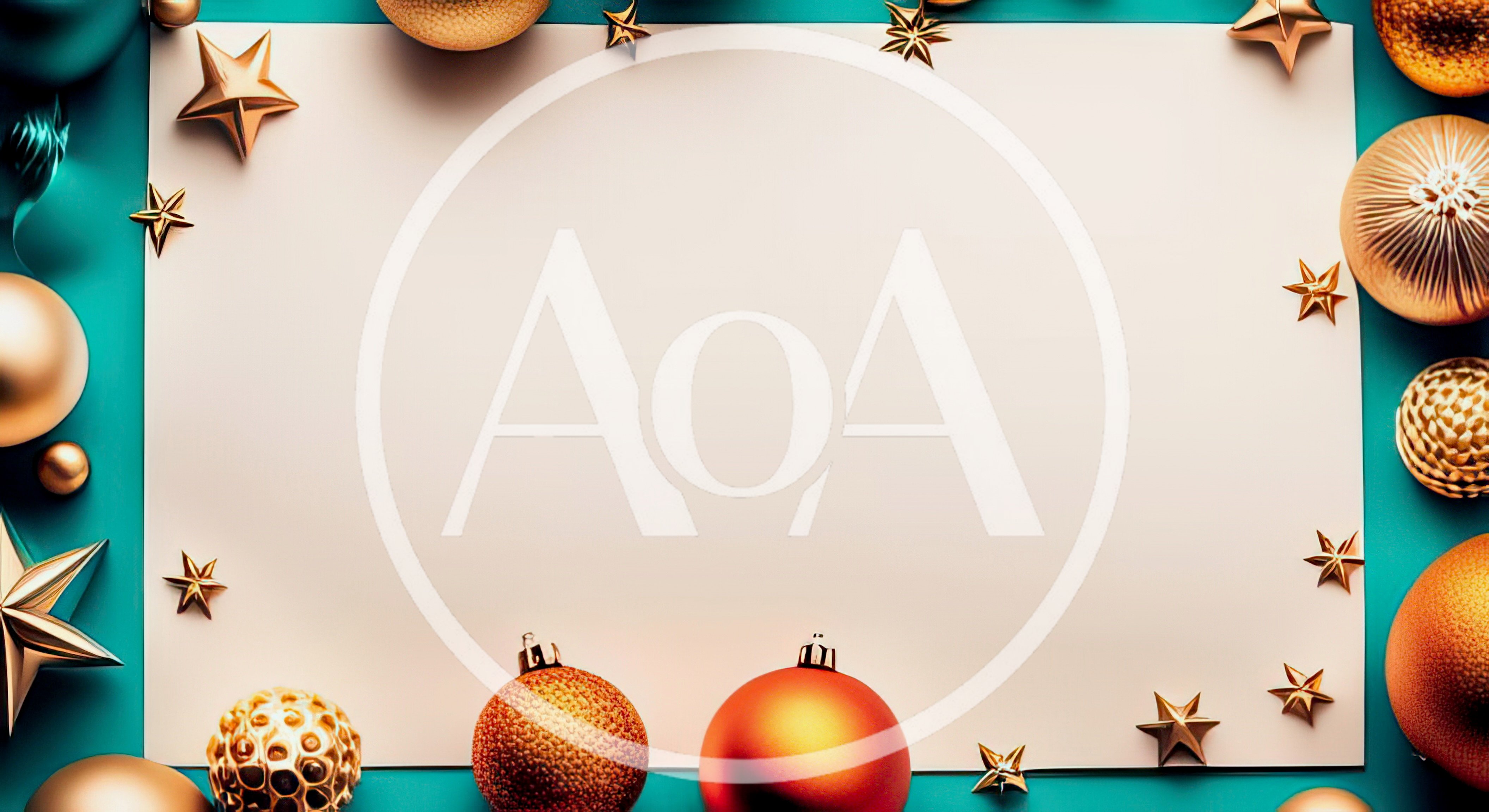 Christmas Holiday Background With Golden Ornaments And Stars