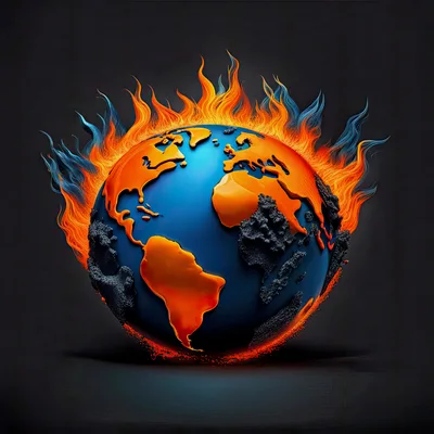 Burning Earth Globe Concept Art