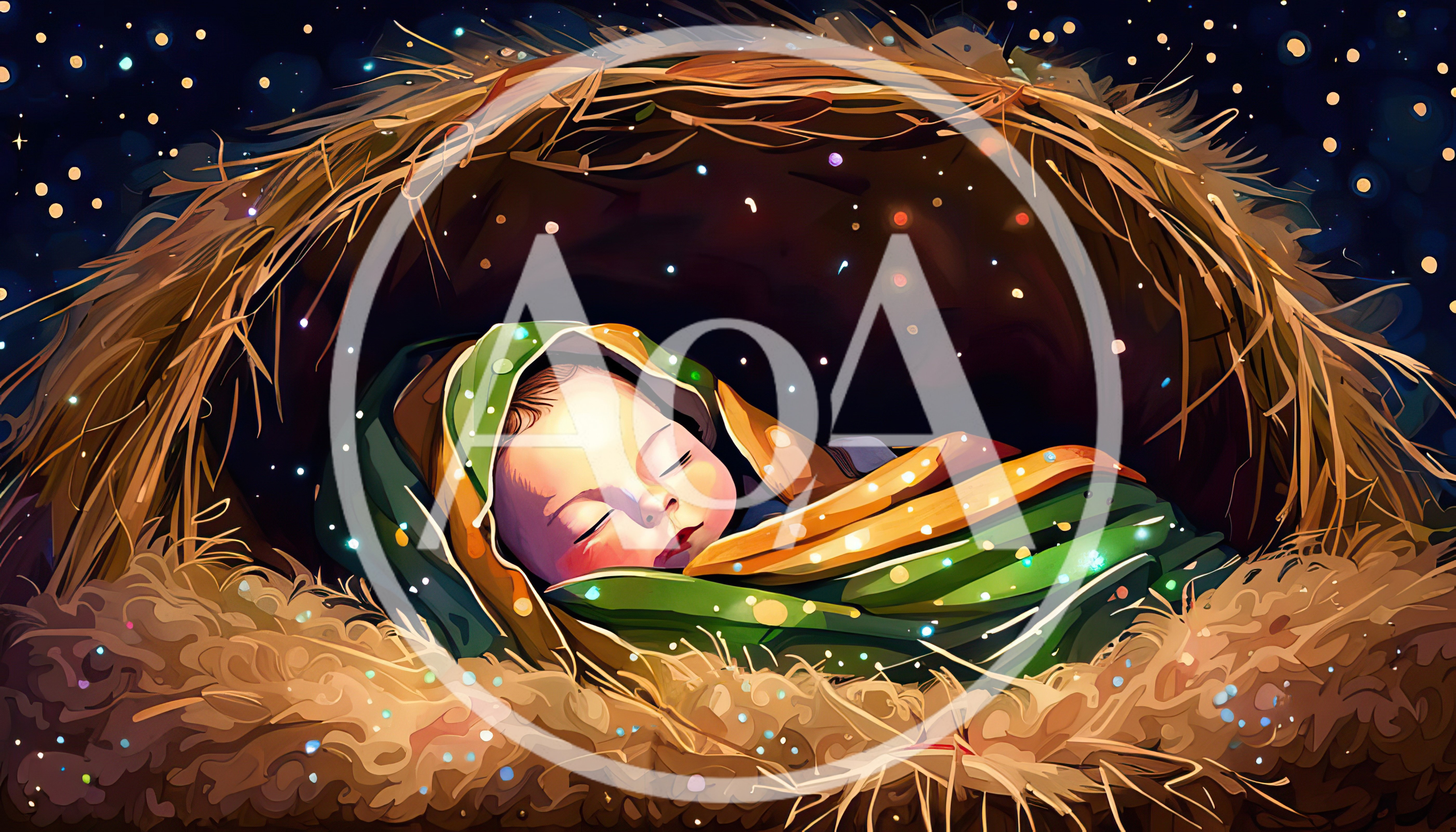 Baby Jesus Sleeping In A Manger
