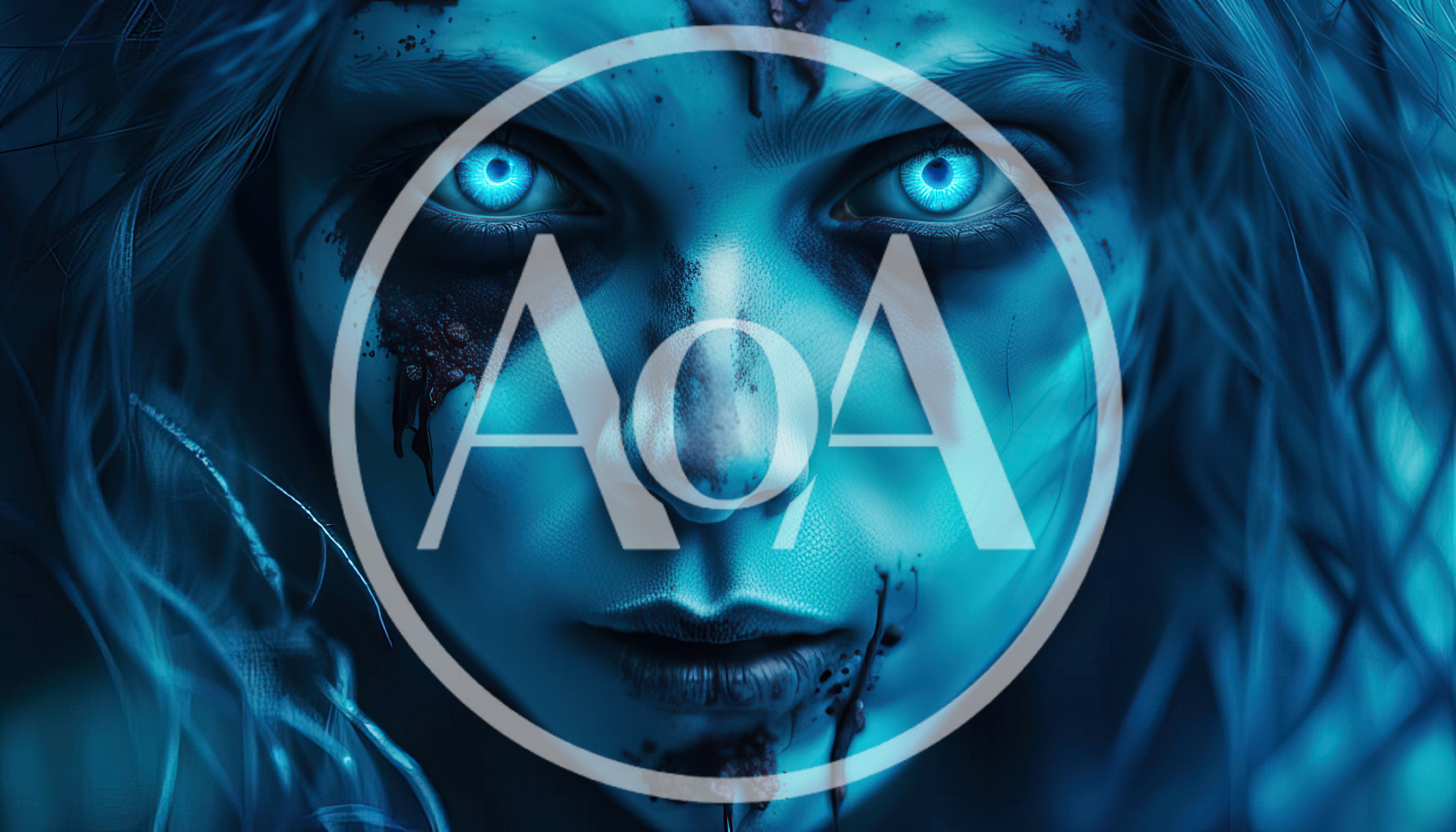 Eerie Portrait Of A Supernatural Blue Eyed Entity