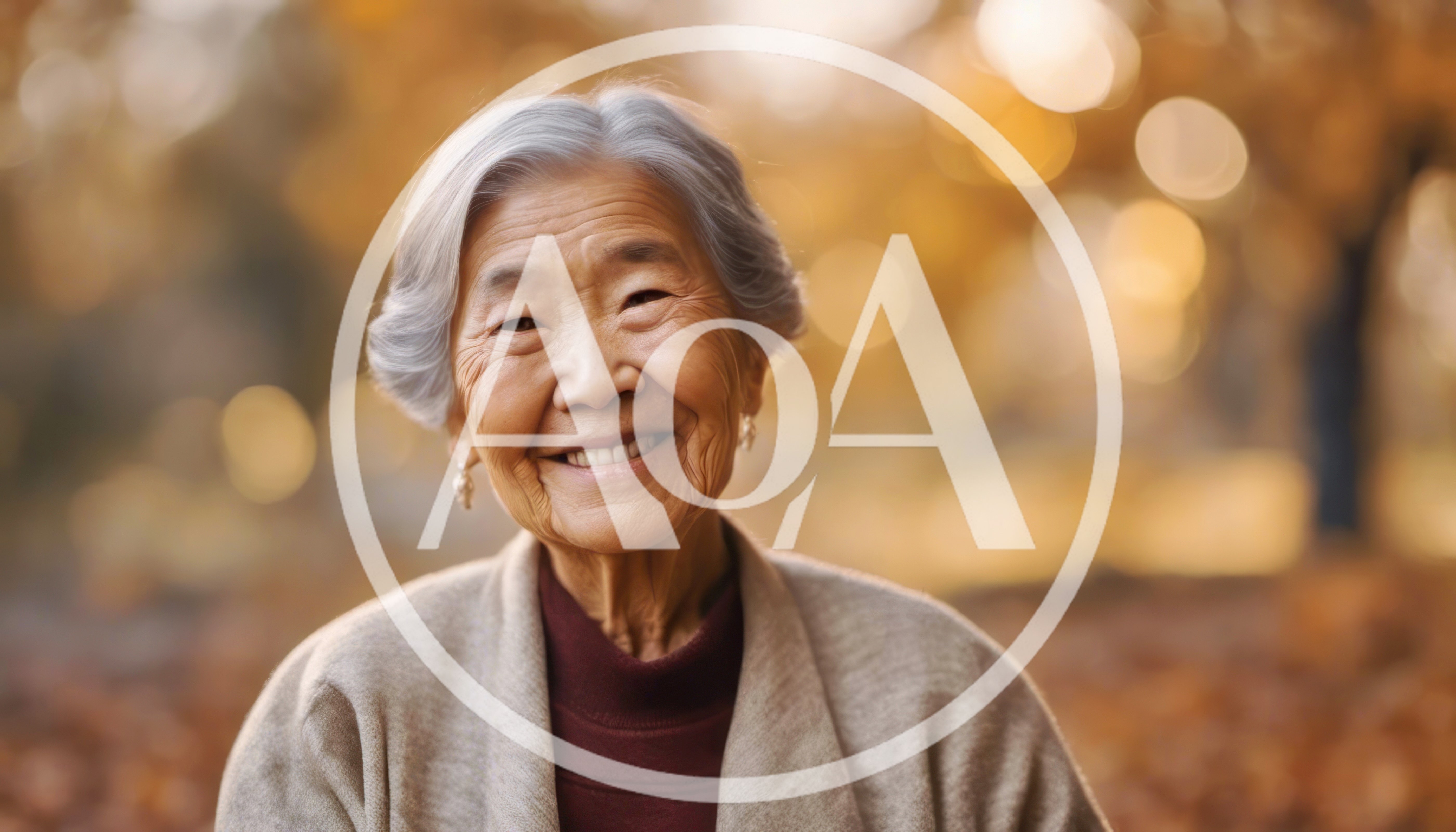 Portrait Of A Smiling Elderly Asian Woman