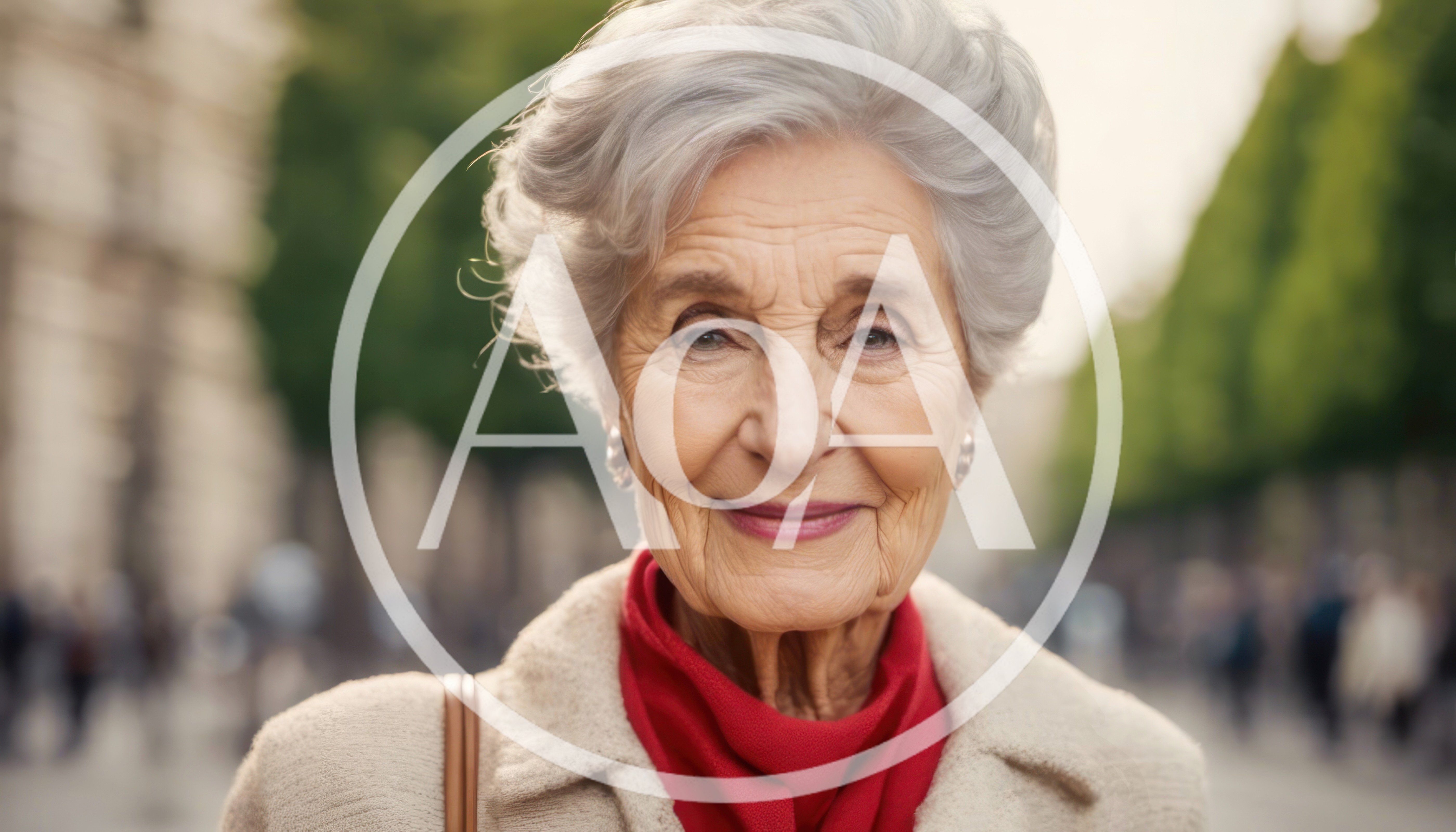 Portrait Of An Elegant Elderly Woman Outdoors