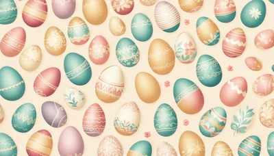 Easter Eggs Pattern Background