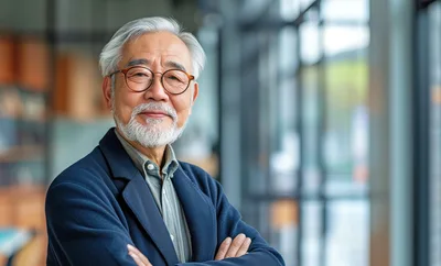 Portrait Of A Sophisticated Senior Asian Businessman