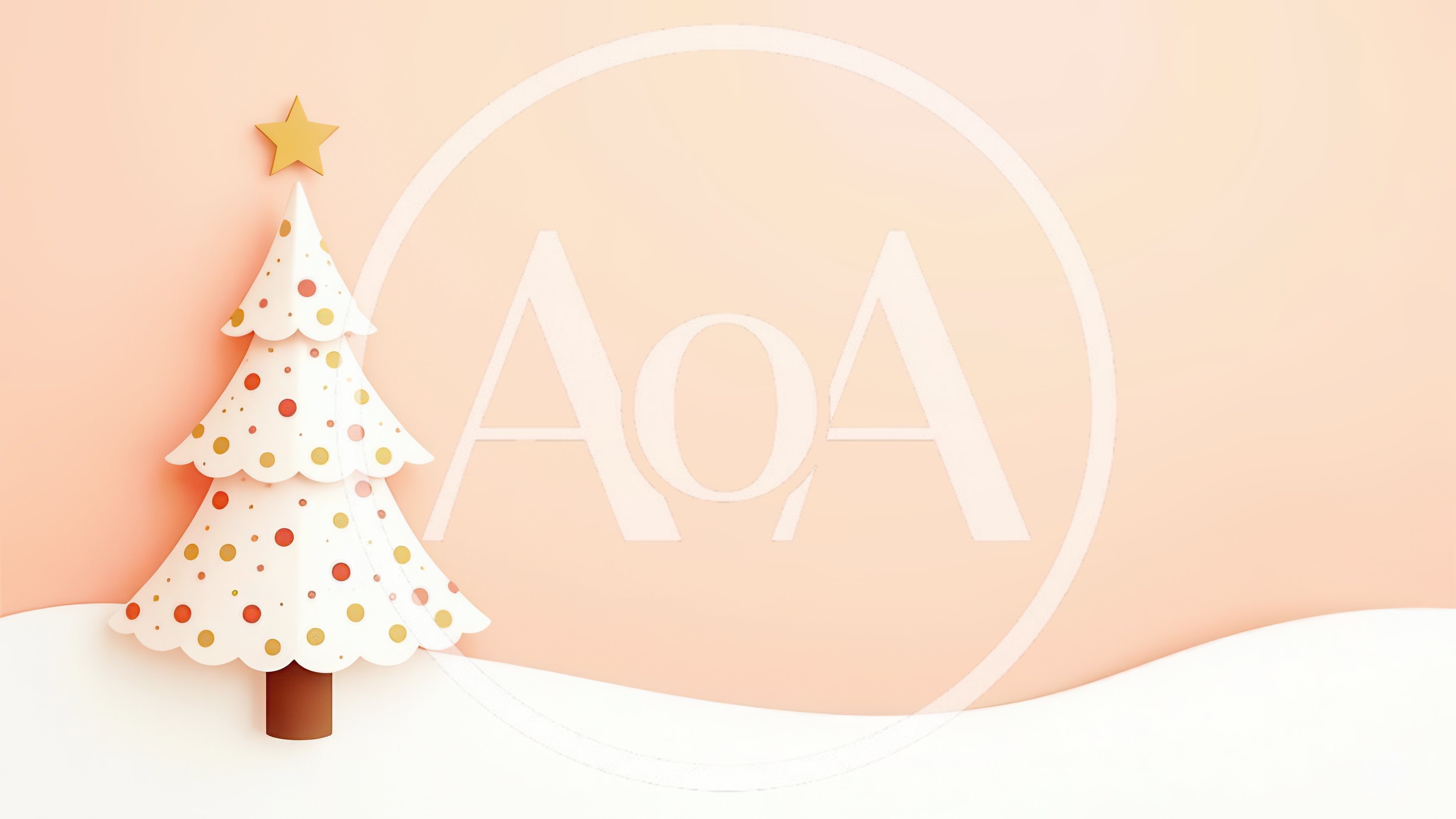 Minimalist 3D Paper Christmas Tree Illustration
