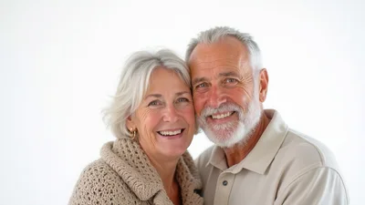 Happy Senior Couple Smiling Together