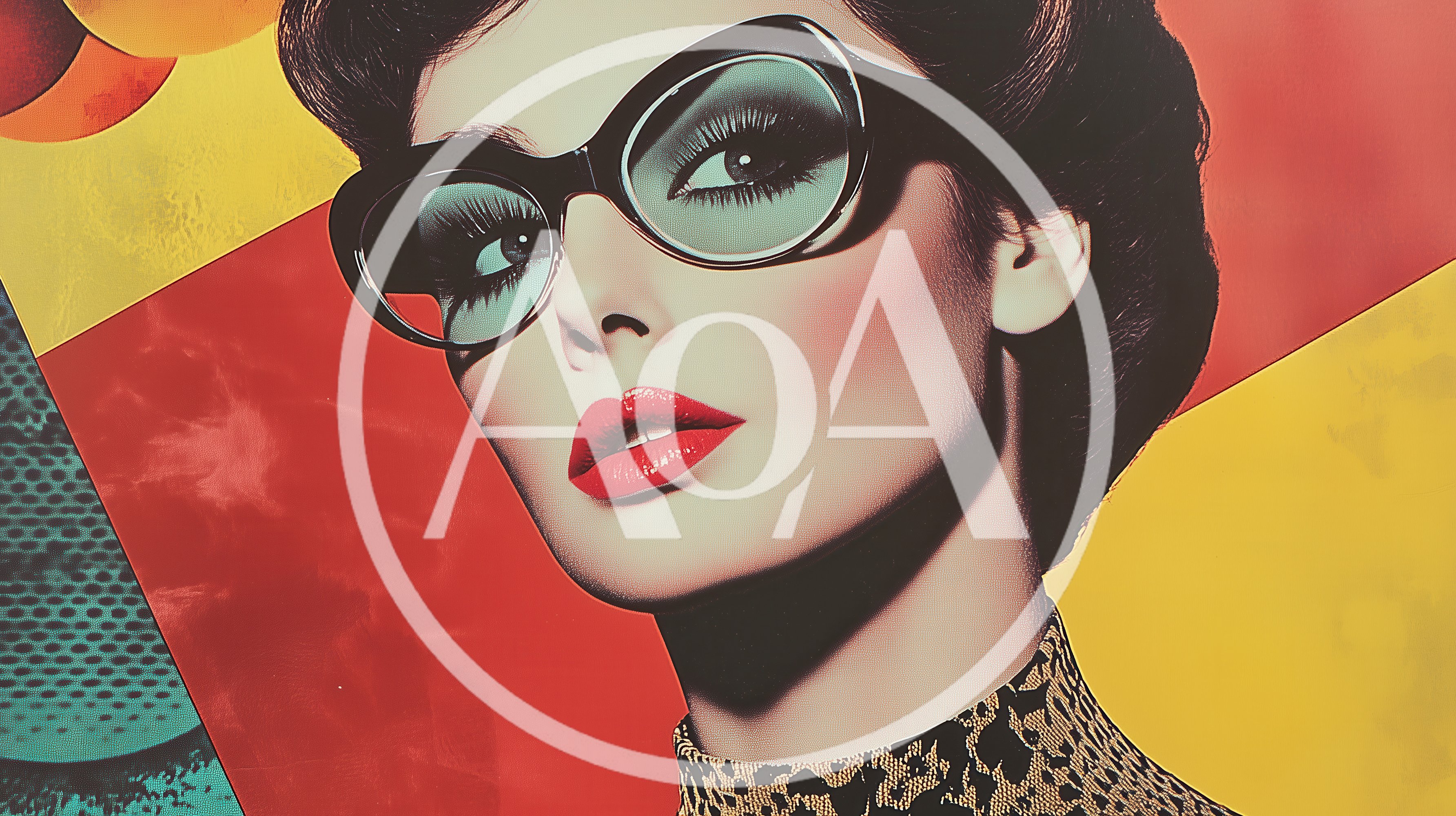 Pop Art Style Portrait Of A Stylish Woman