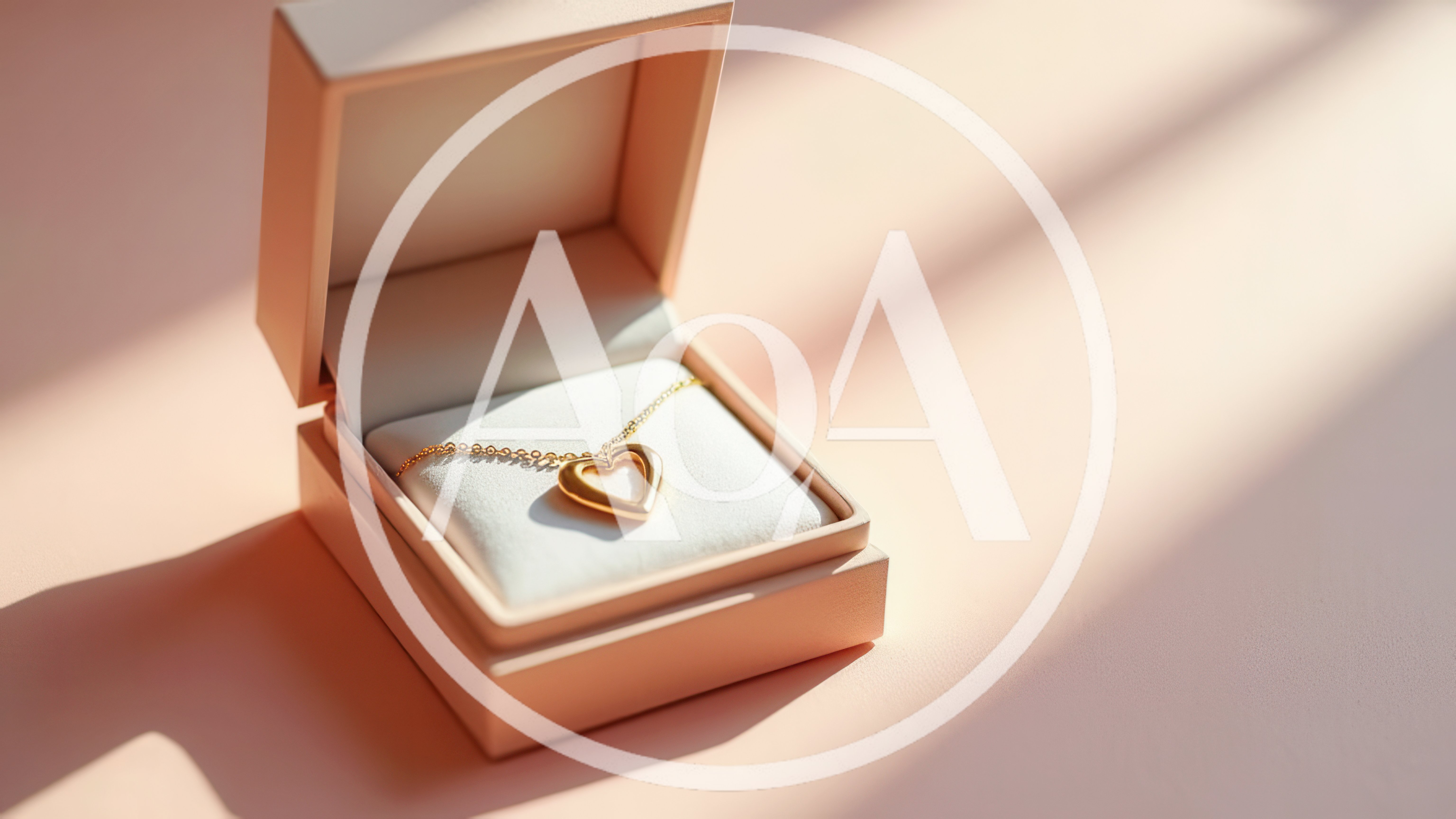Gold Heart Necklace Inside An Open Jewelry Box