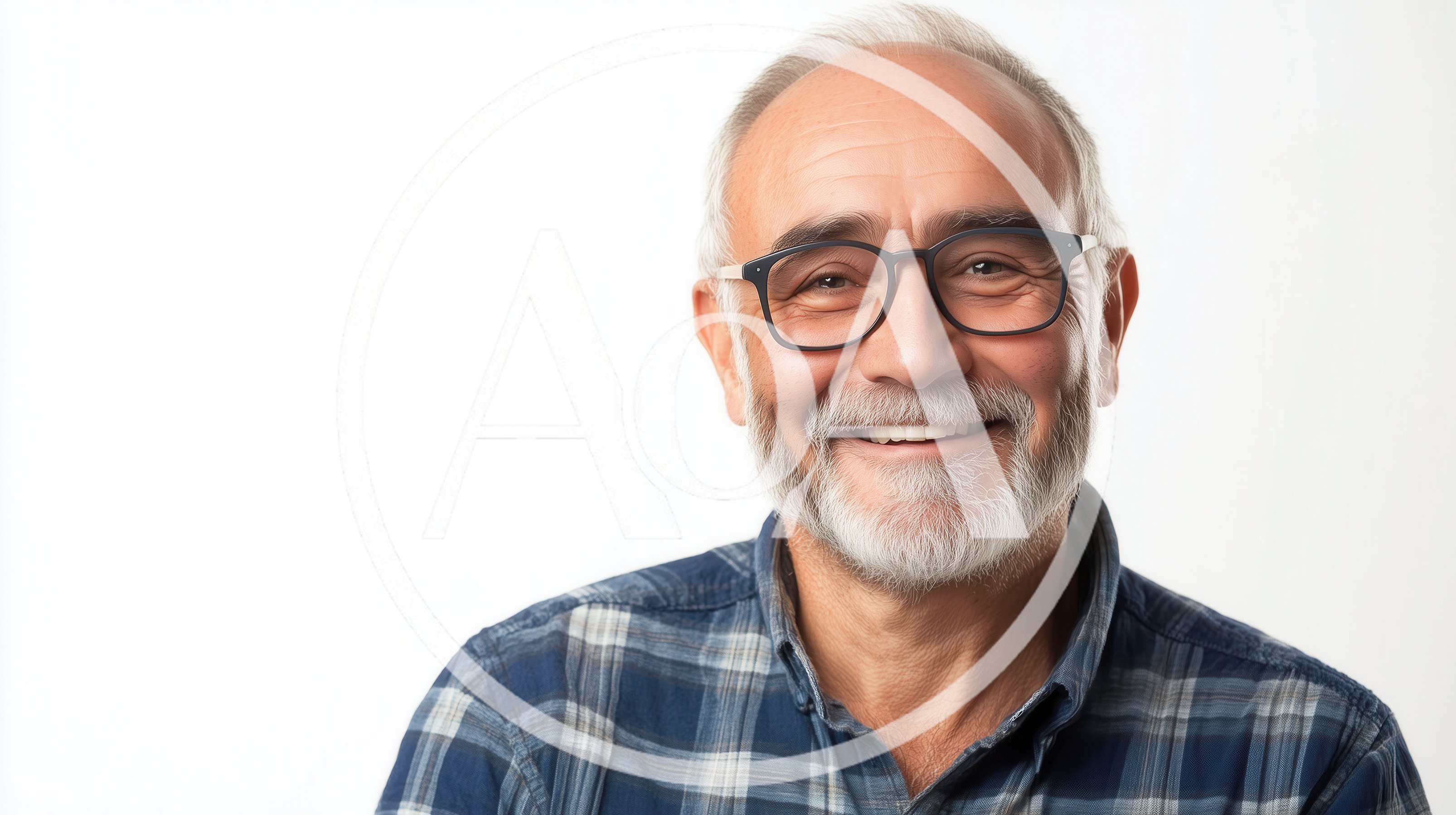 Portrait Of A Smiling Senior Man With Glasses