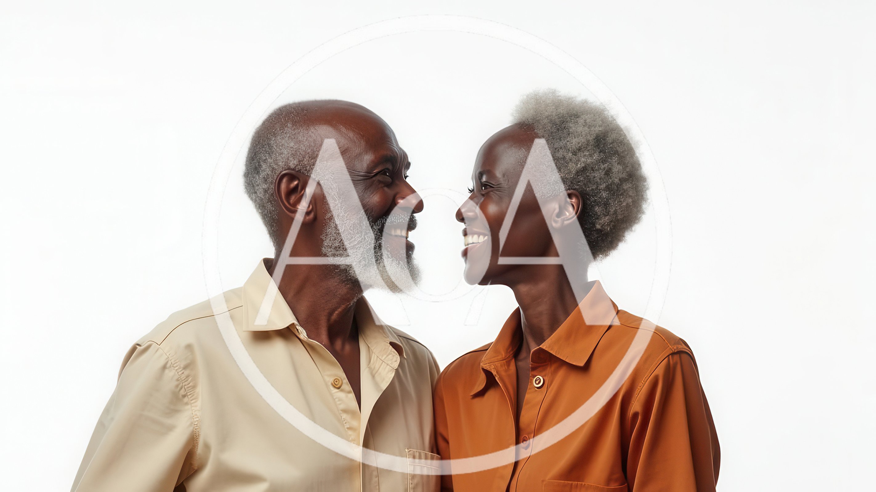 Happy Senior African American Couple Looking At Each Other