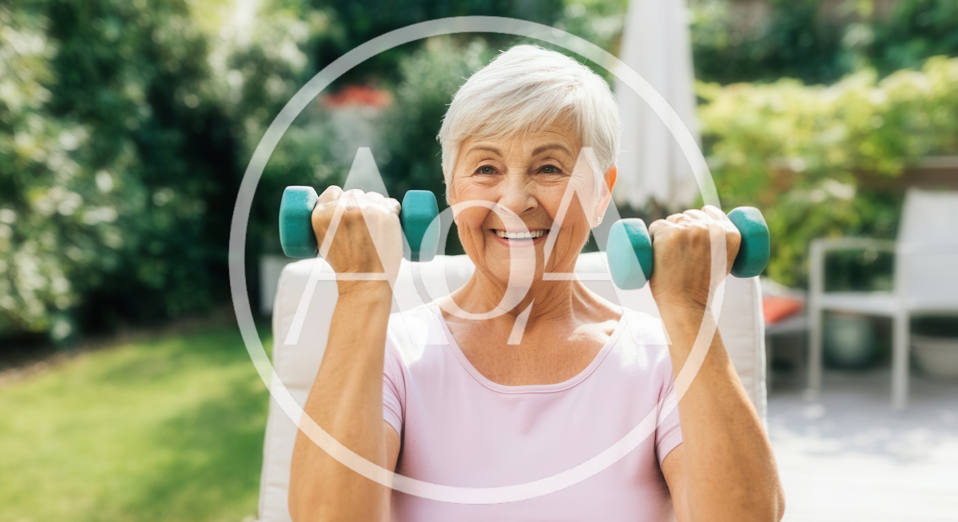 Senior Woman Exercising With Dumbbells Outdoors