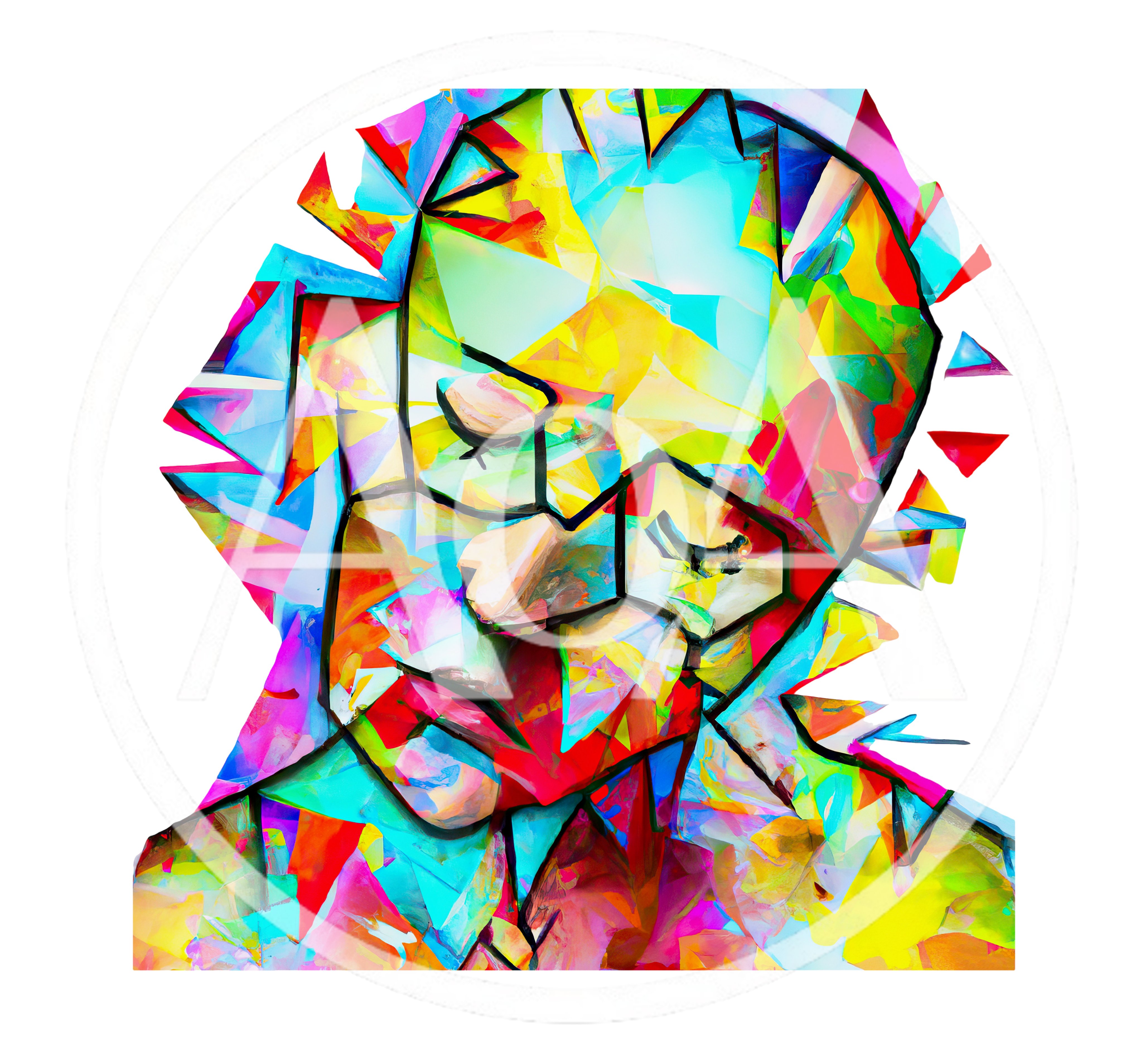 Abstract Geometric Portrait Of A Man