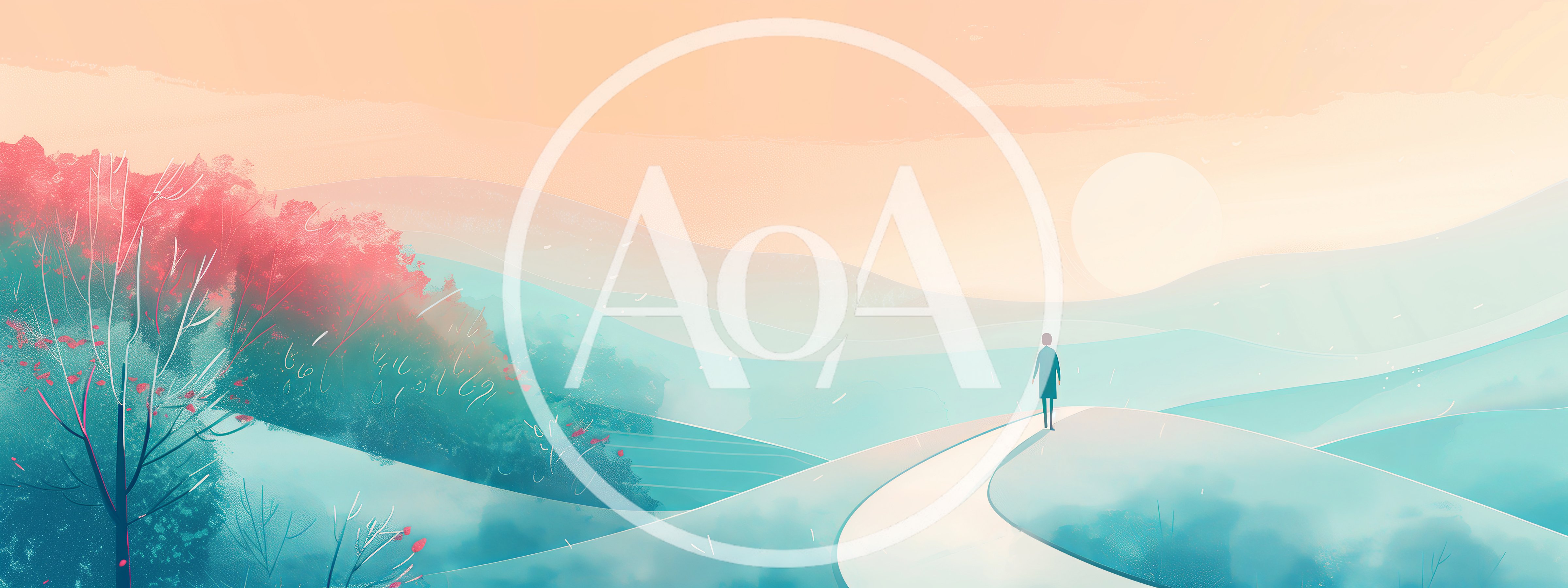 Person Walking Along A Path In A Dreamy Landscape