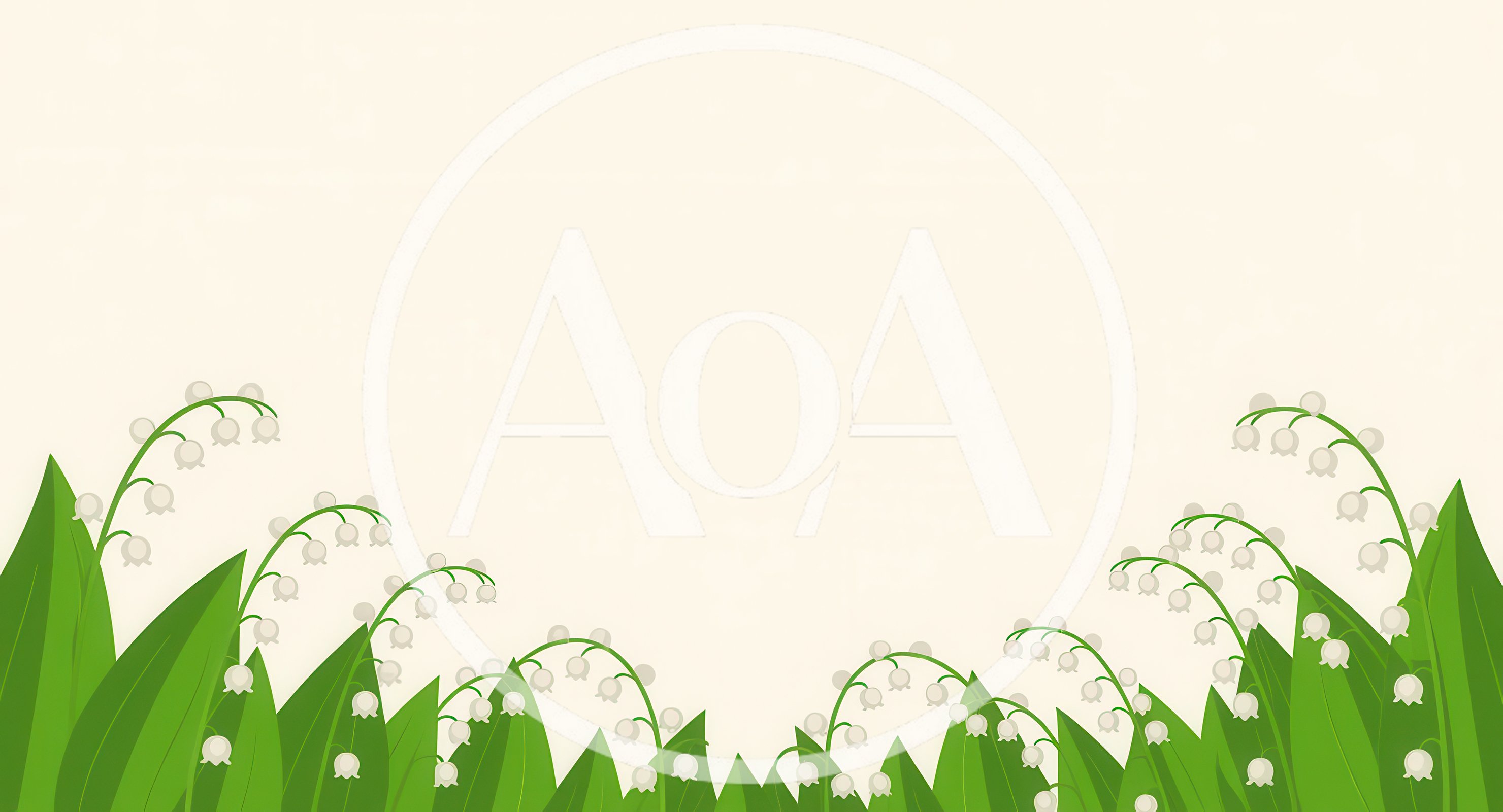 Lily Of The Valley Floral Border Illustration