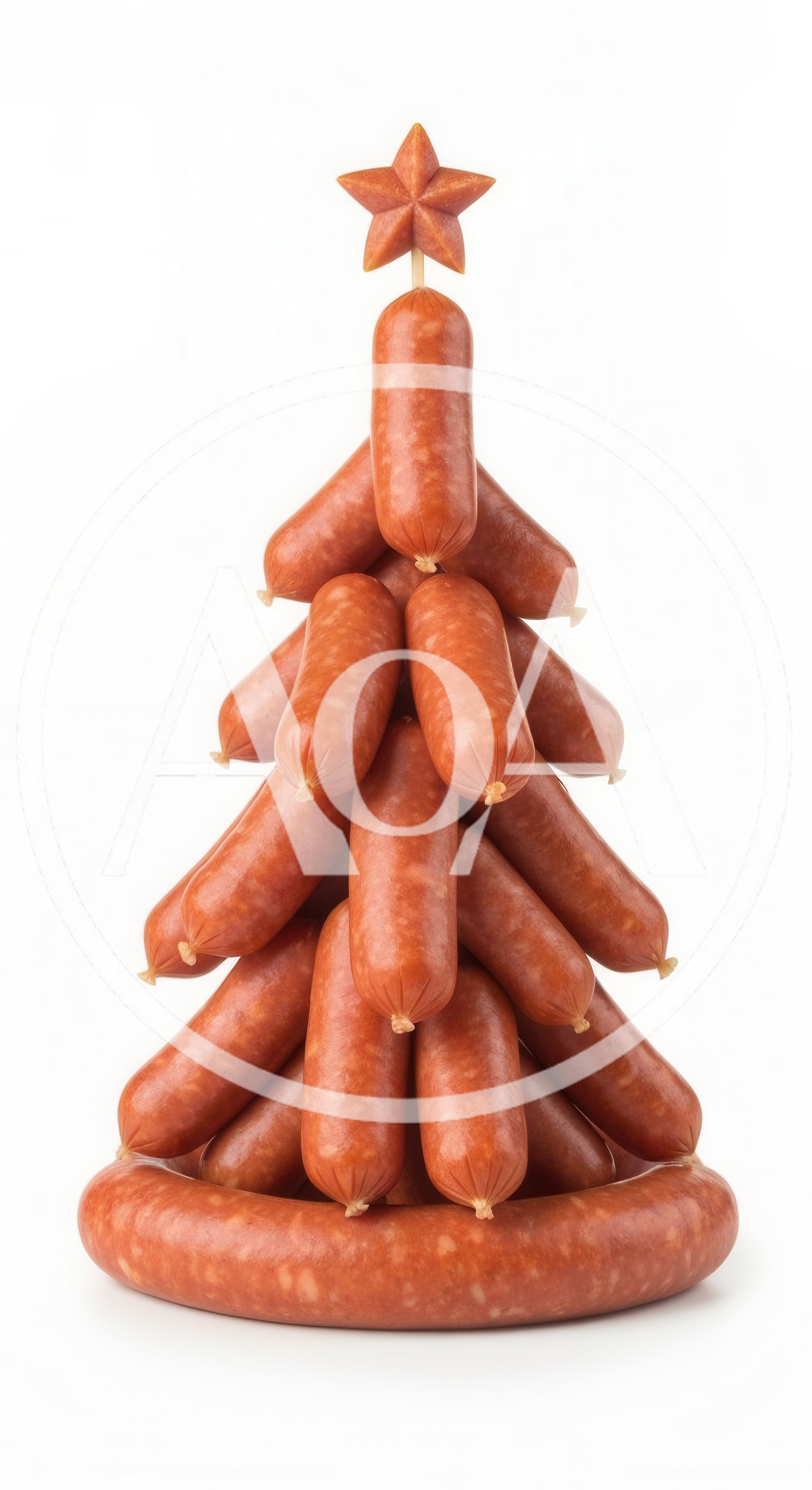 Christmas Tree Made Of Sausages
