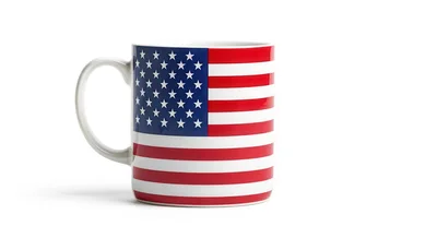 American Flag Pattern Ceramic Coffee Mug