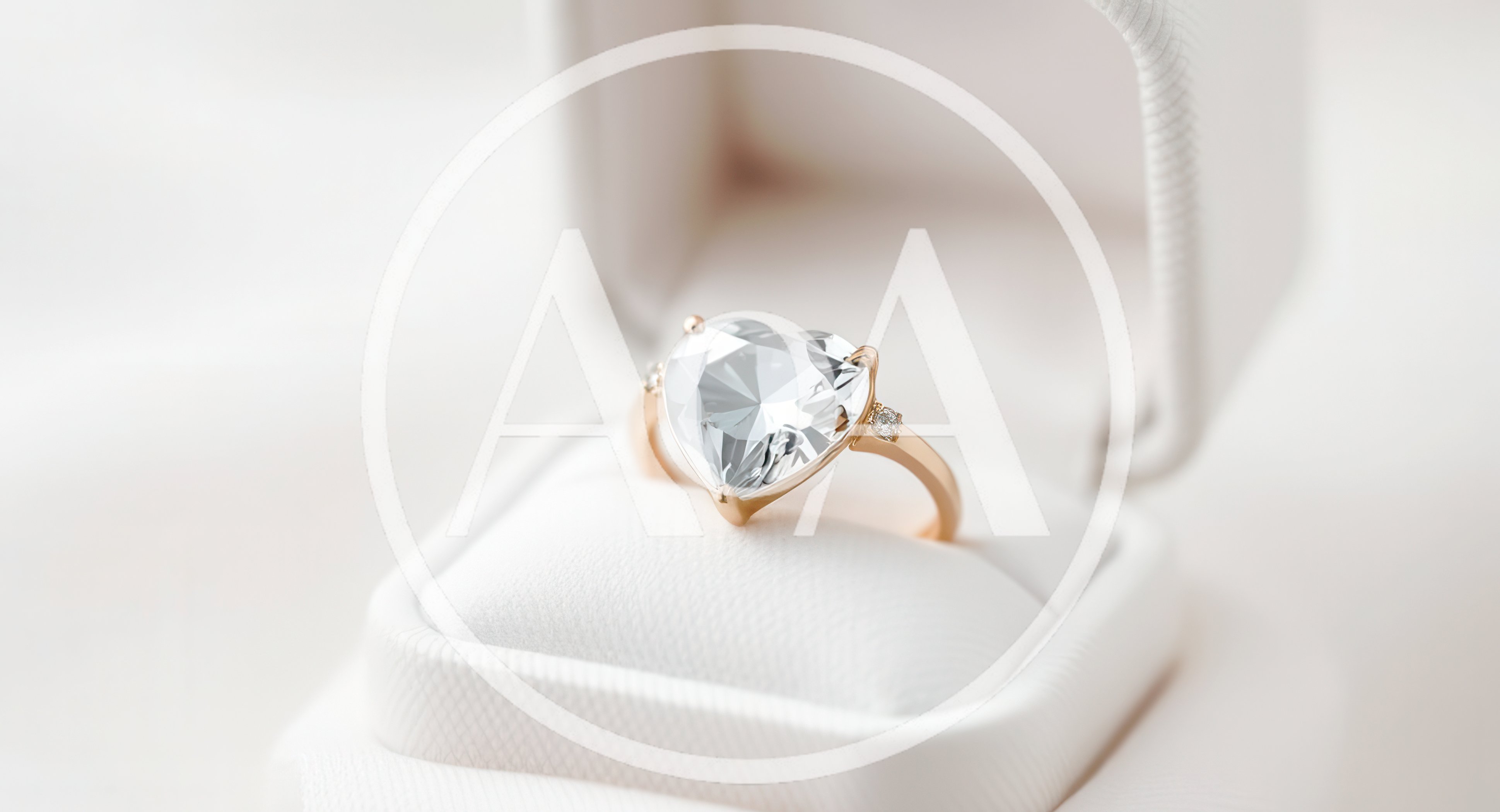 Heart Shaped Diamond Engagement Ring In White Box