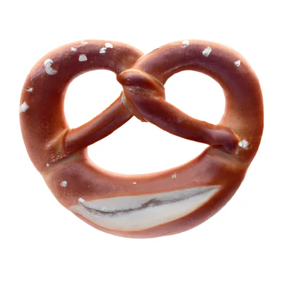 Traditional German Soft Pretzel Isolated On White Background