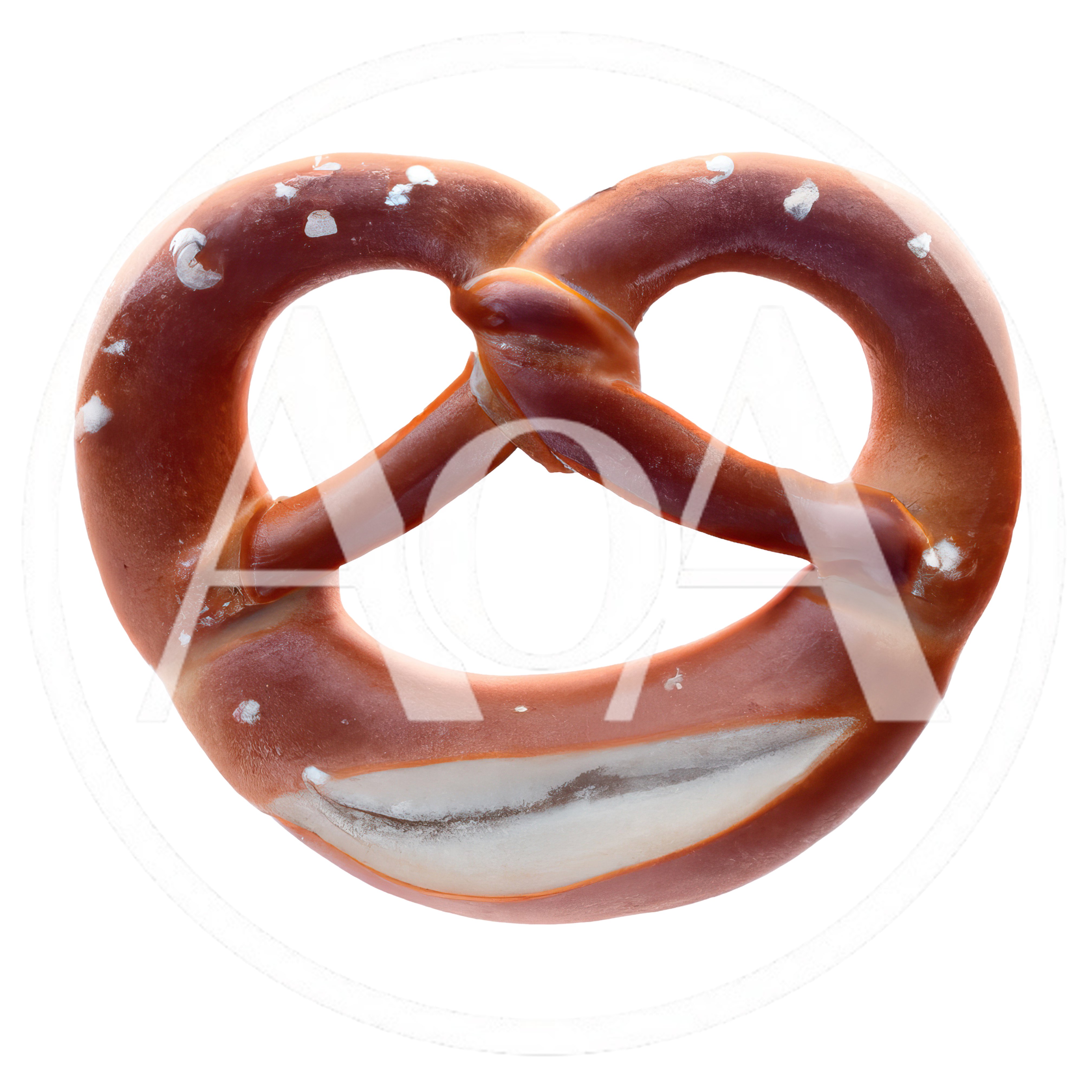 Traditional German Soft Pretzel Isolated On White Background