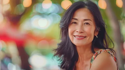 Portrait Of A Smiling Mature Asian Woman