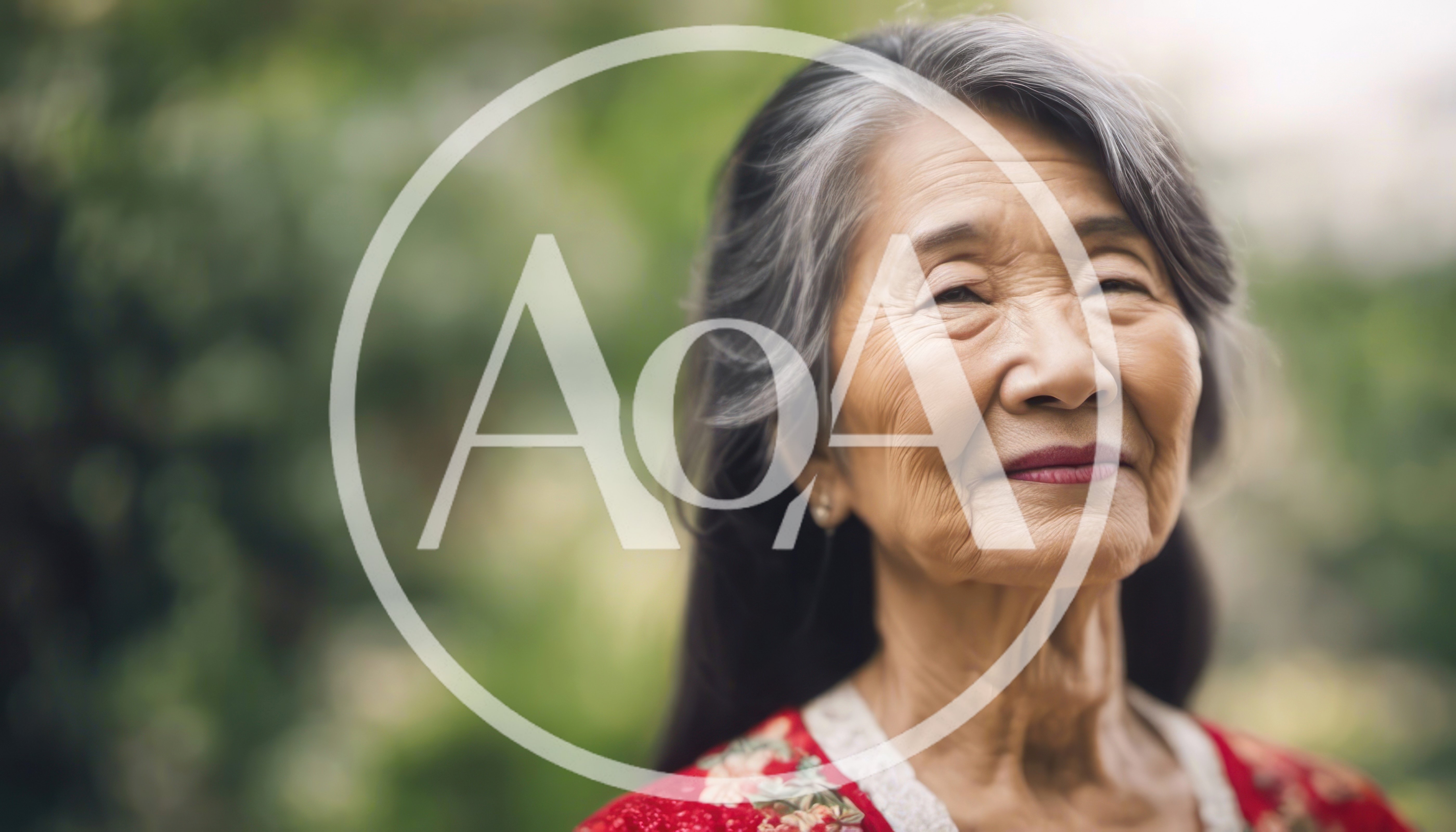 Portrait Of A Serene Elderly Asian Woman