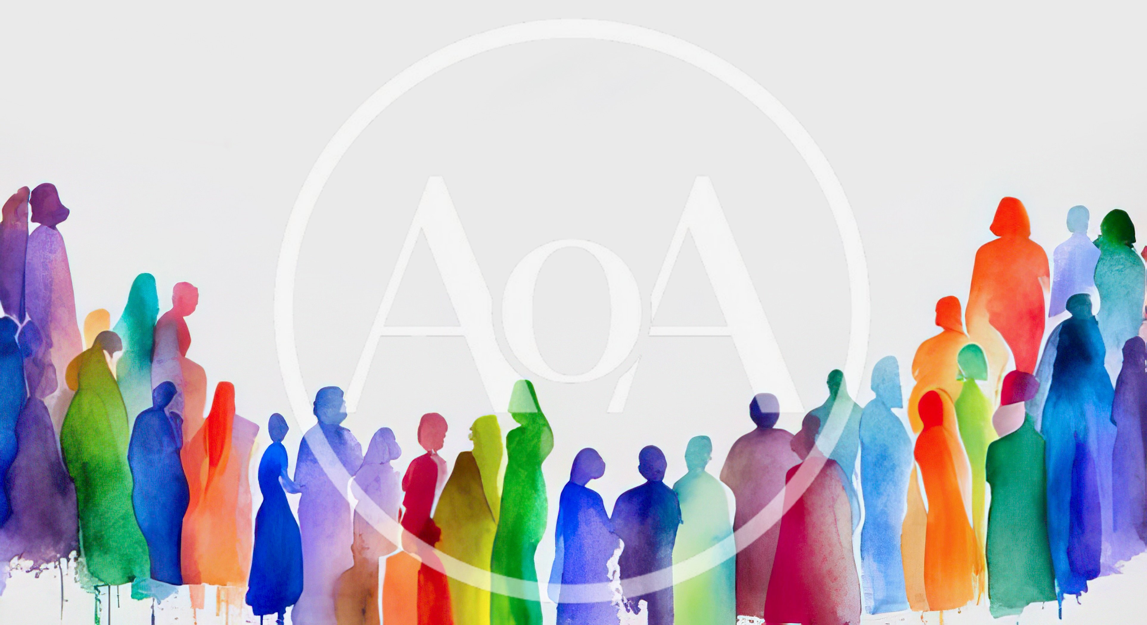 Watercolor Illustration Of A Diverse Crowd Of People