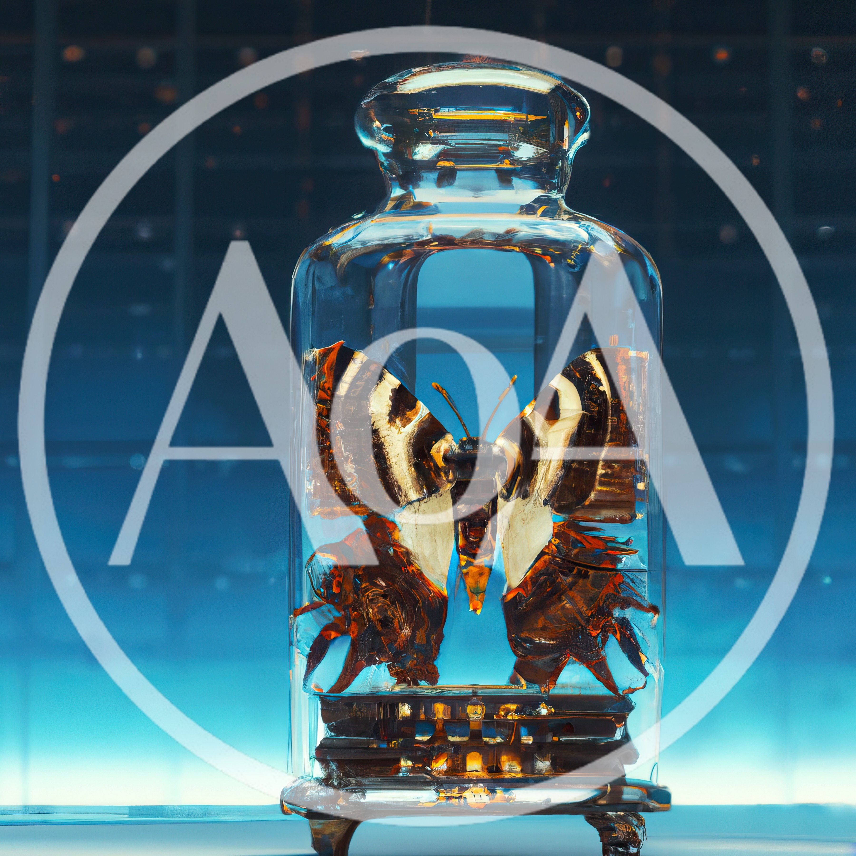 Butterfly Specimen Preserved Inside A Glass Jar