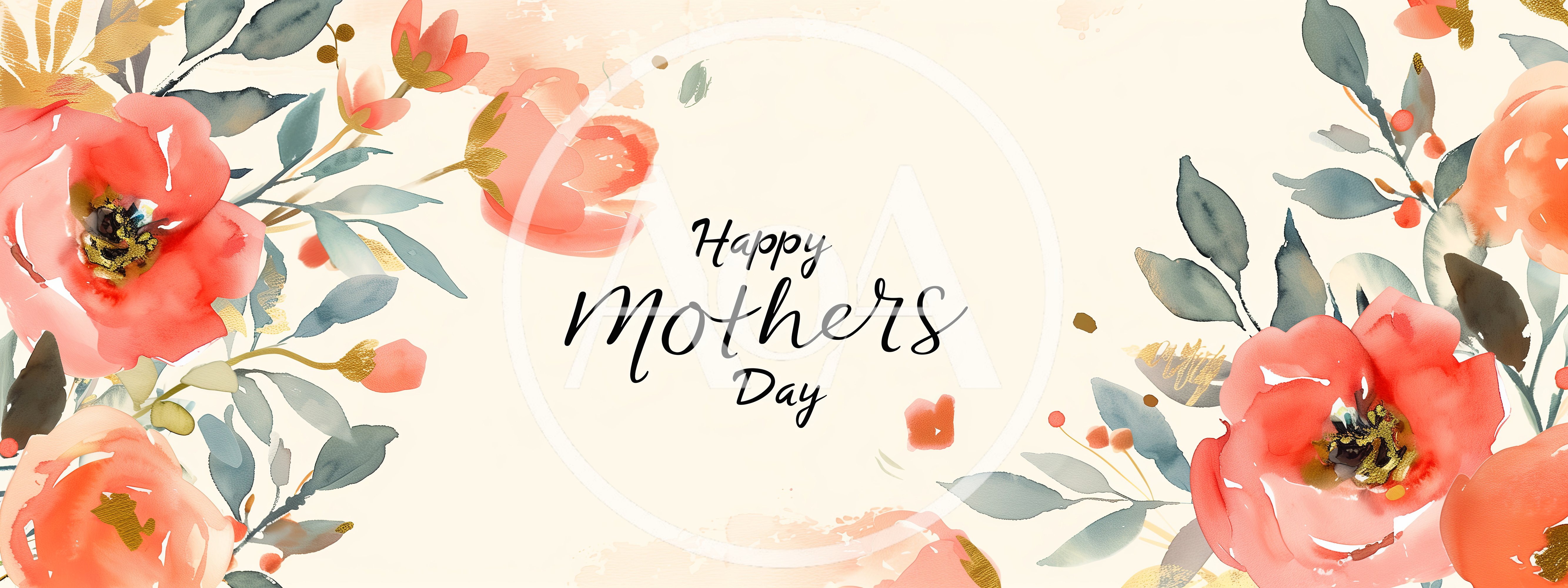Watercolor Floral Happy Mothers Day Greeting Card