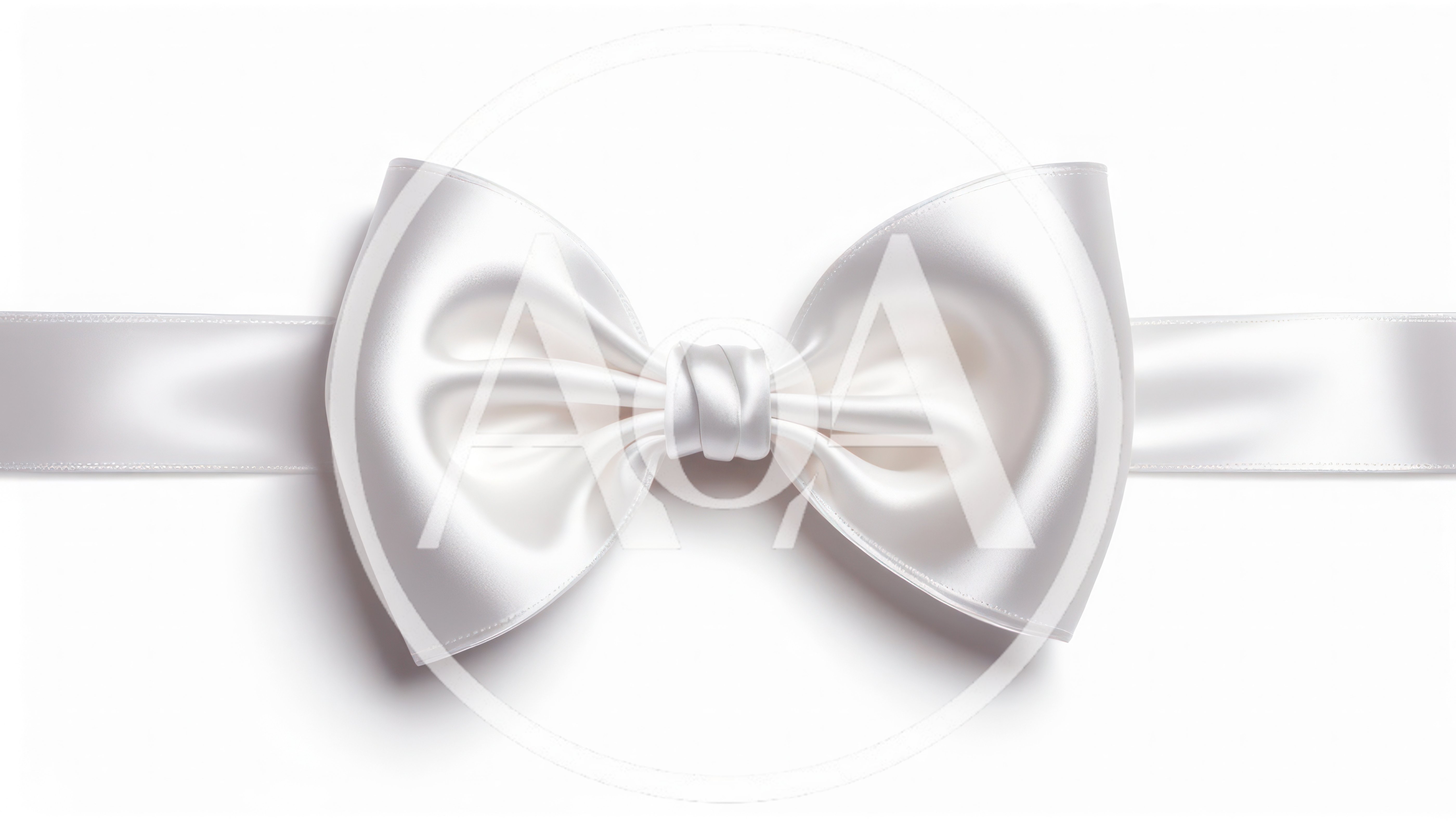 Elegant White Satin Ribbon Bow