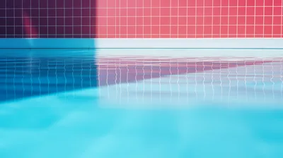 Reflections On The Surface Of A Swimming Pool