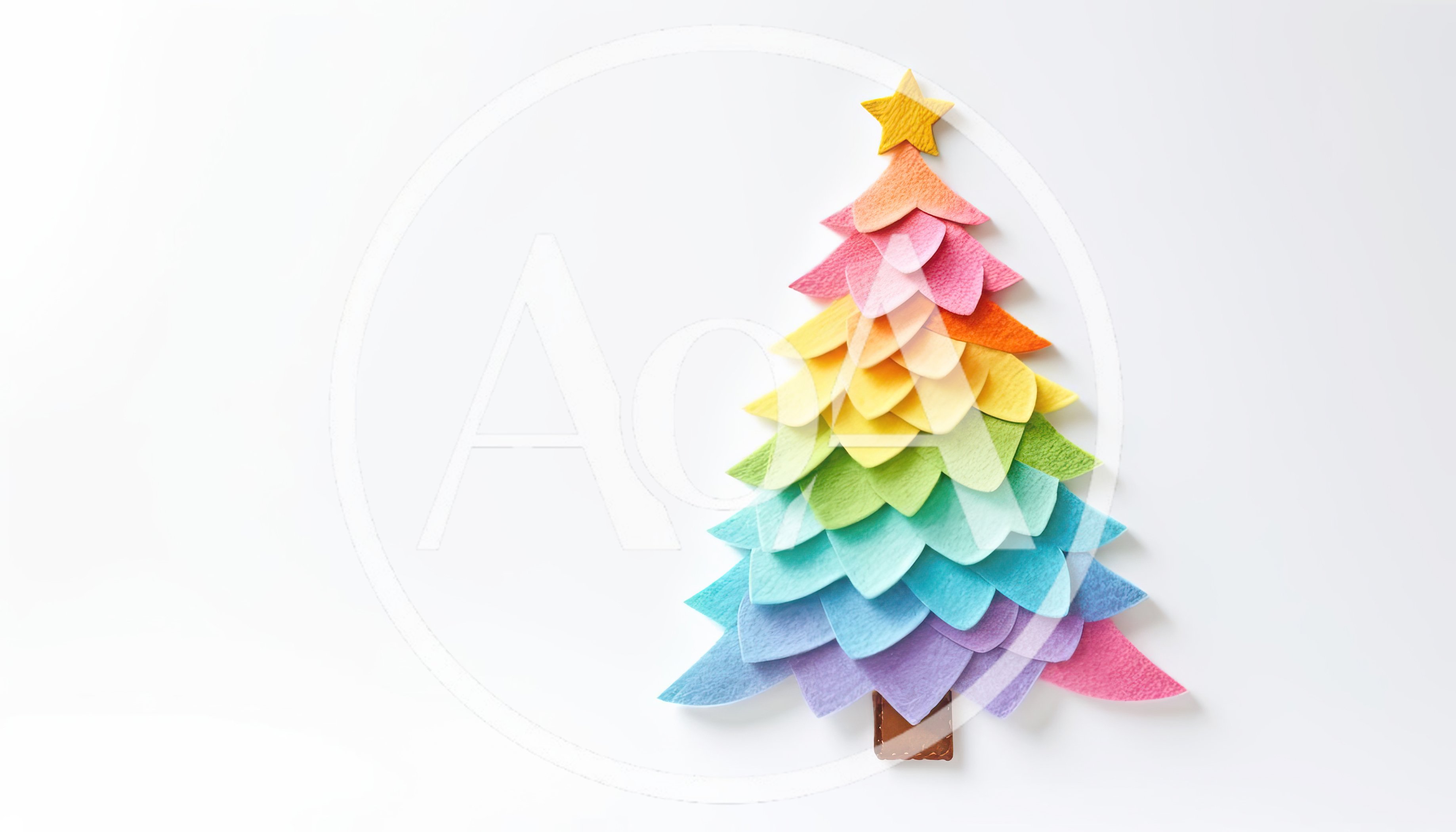 Rainbow Felt Christmas Tree Craft Decoration
