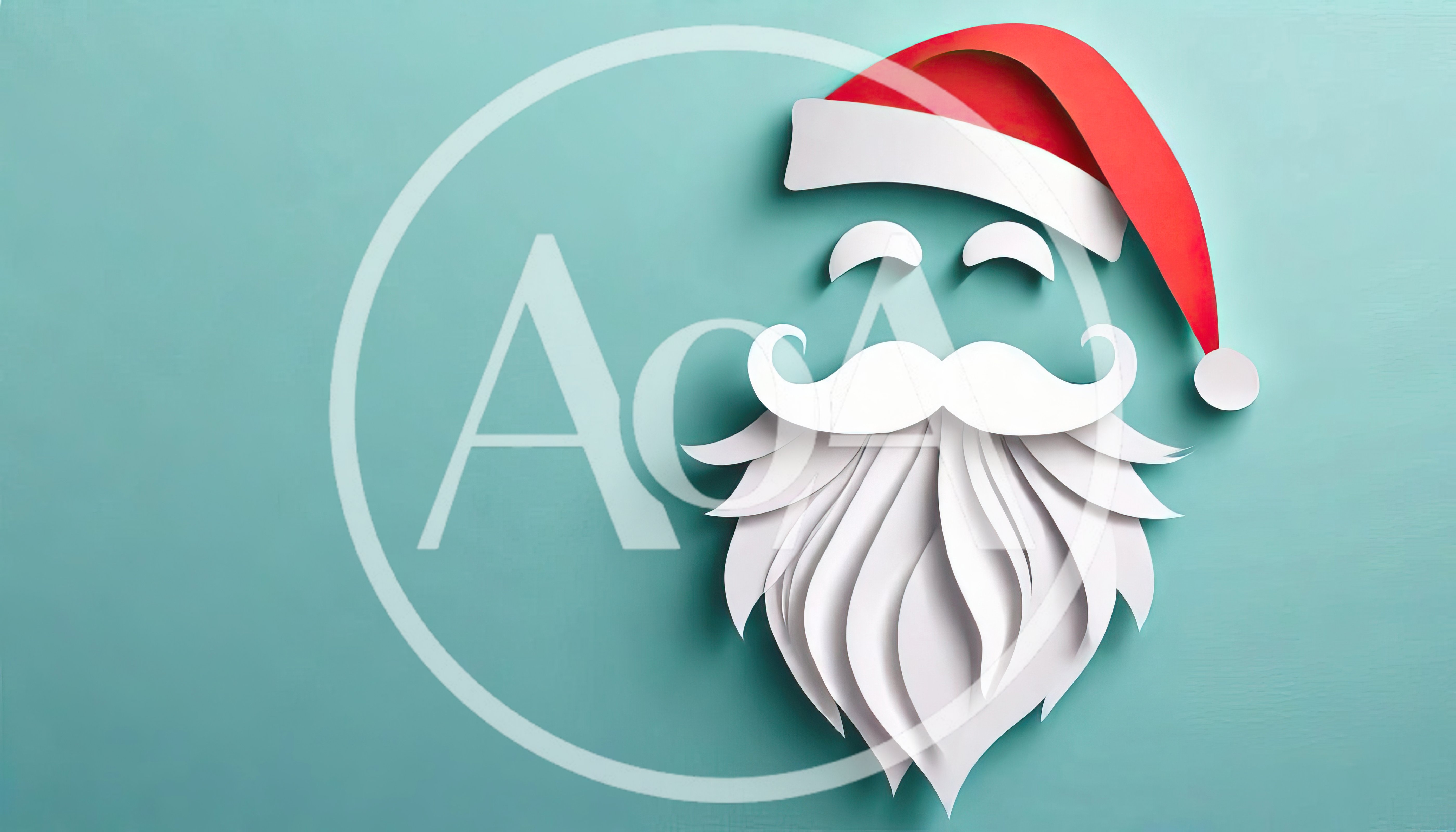Paper Cutout Santa Claus Face Illustration
