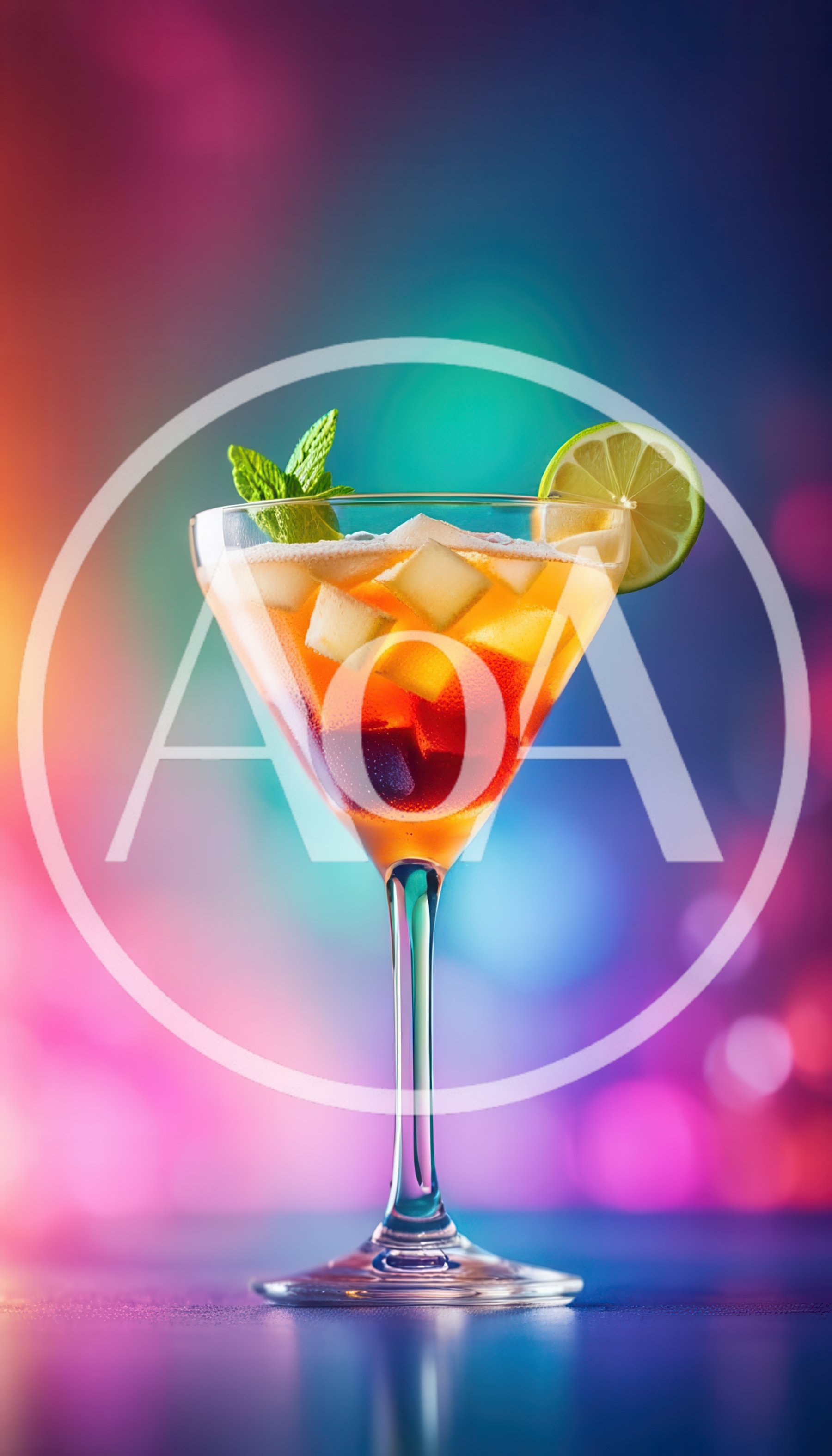 Refreshing Cocktail Drink With Lime And Mint Garnish