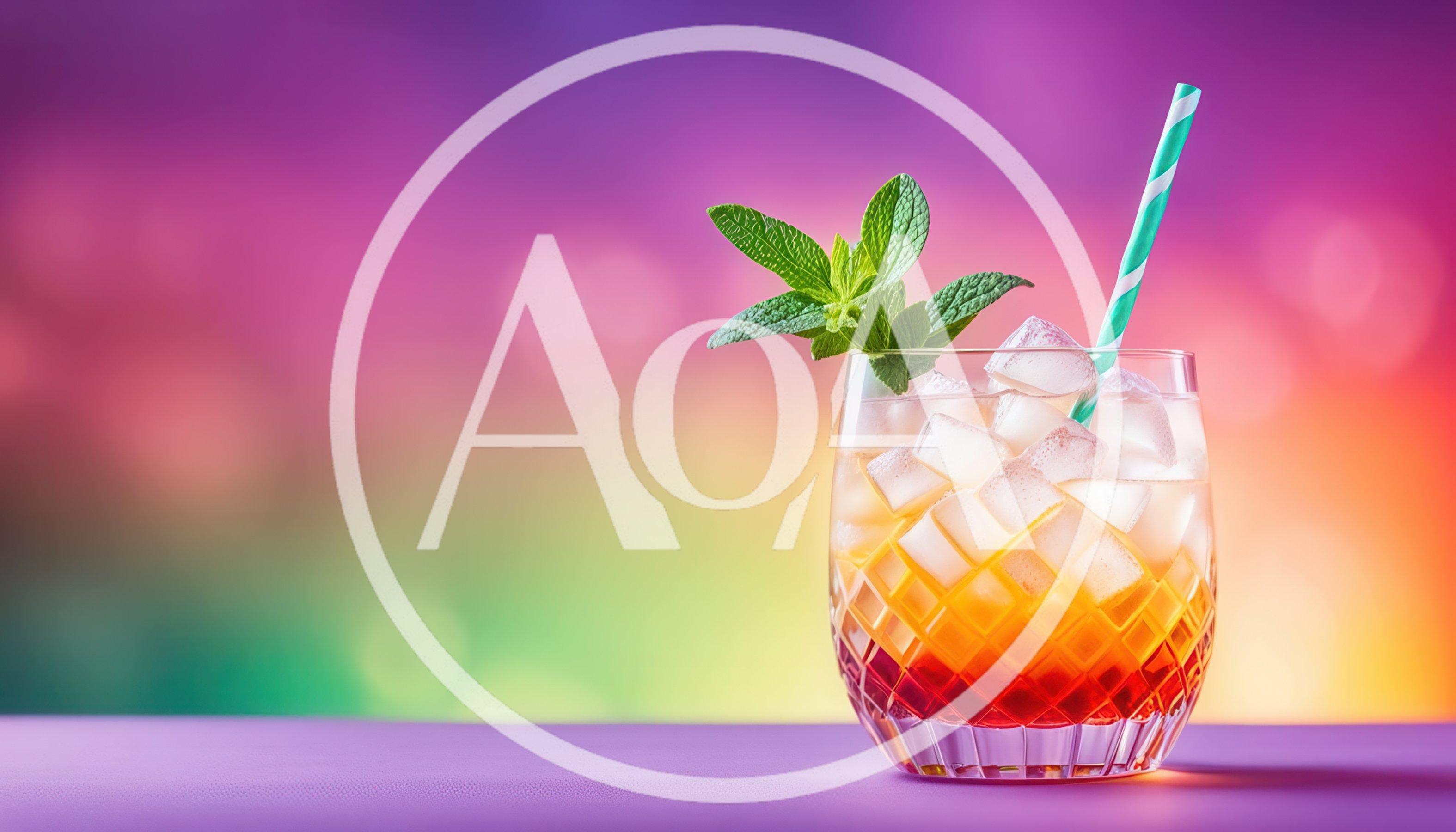 Refreshing Tequila Sunrise Cocktail With Mint Garnish