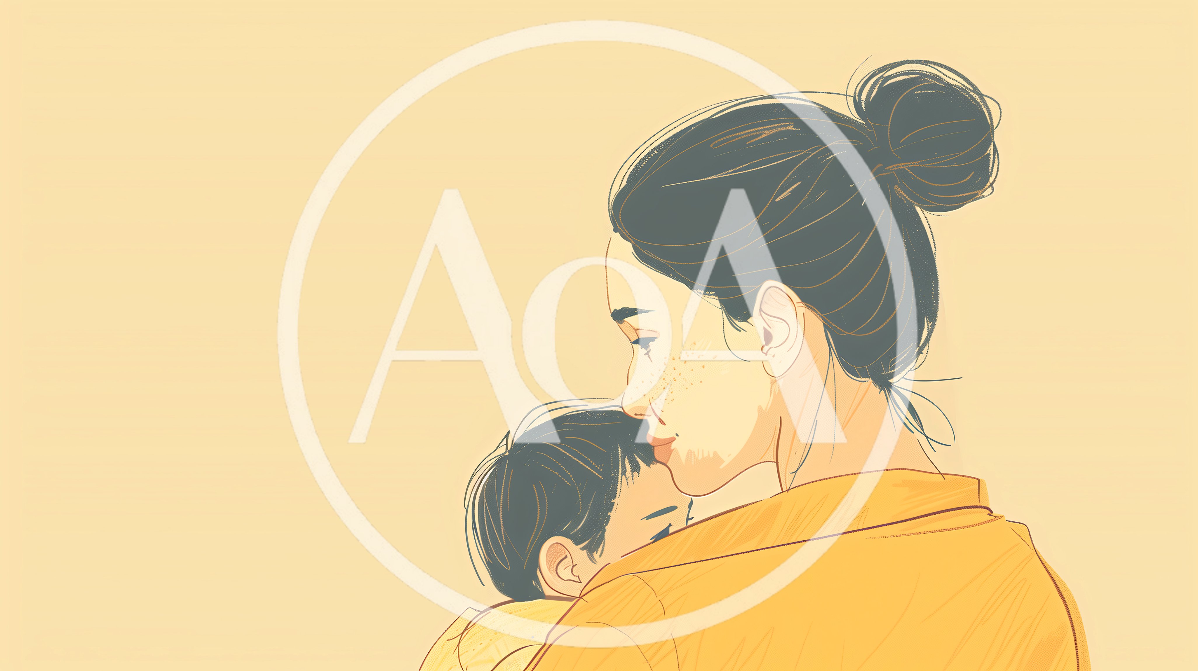 Mother Holding Her Young Child In A Tender Embrace