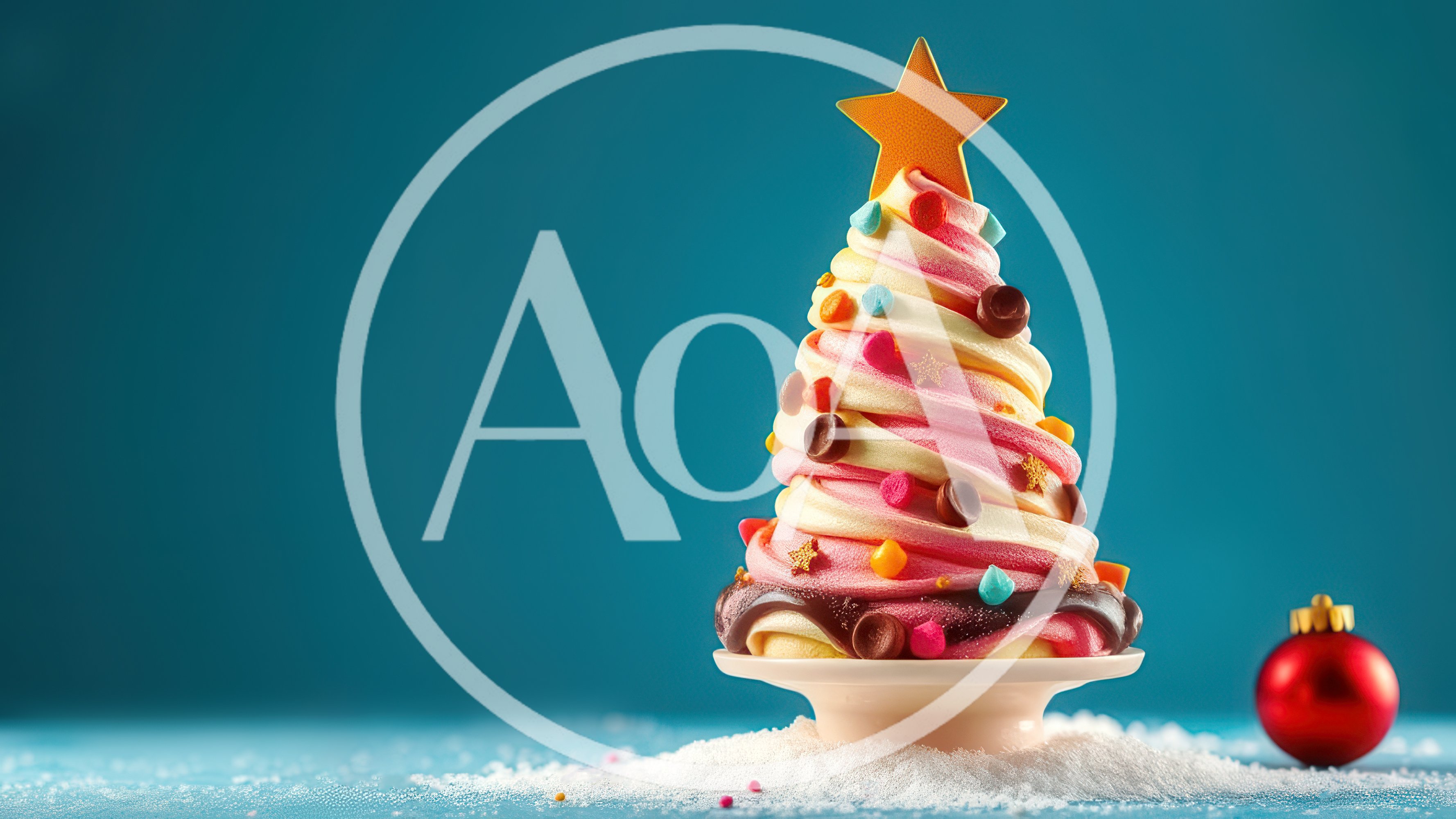Christmas Tree Shaped Soft Serve Ice Cream Dessert