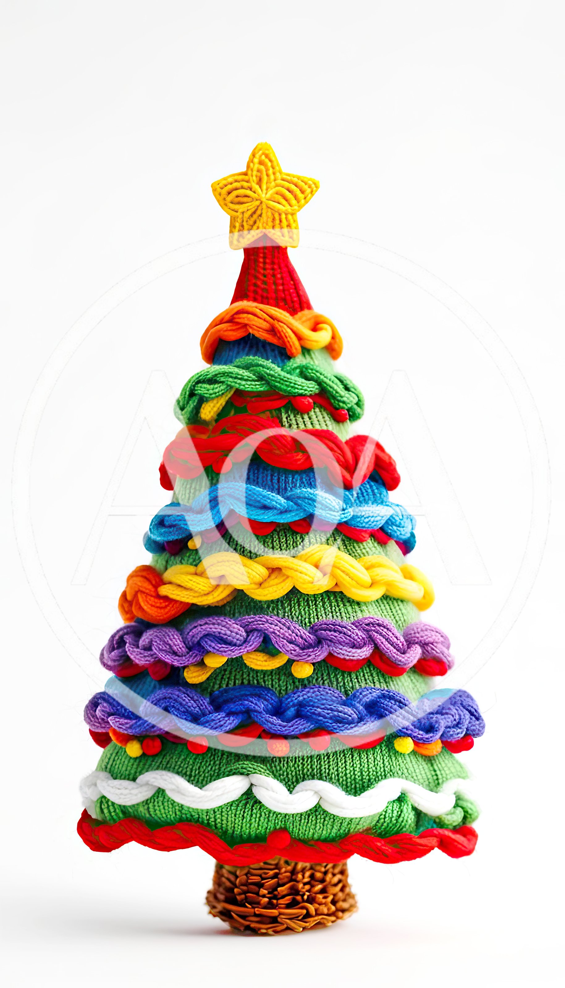 Handmade Knitted Christmas Tree Decoration